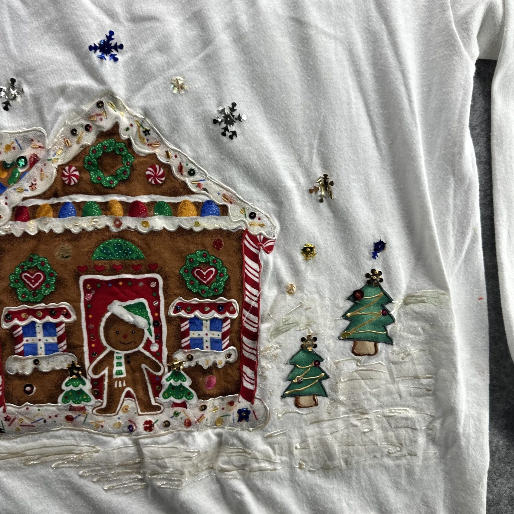 Vintage VINTAGE Sunbelt Sportswear Sweatshirt Womens XL Ugly Christmas Gingerbread House Size XL / US 12-14 / IT 48-50 - 7 Thumbnail