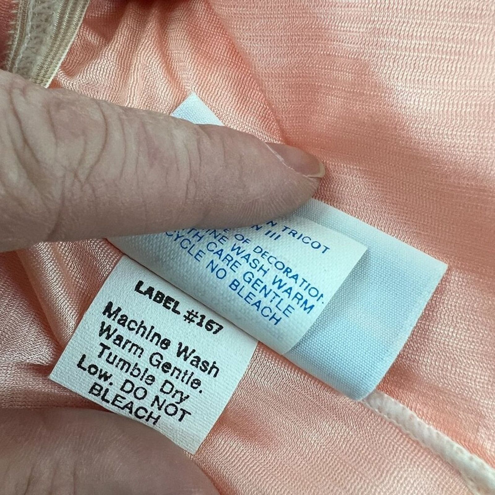 Vintage Vintage 80s Avon Lingerie Bottoms Peach Second Skin Satin Size ONE SIZE - 5 Thumbnail