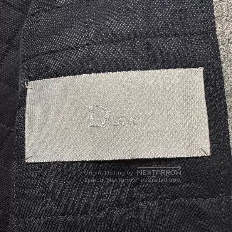 Dior Dior Light Grey Biker Zip Wool Jacket Size US L / EU 52-54 / 3 - 7 Thumbnail