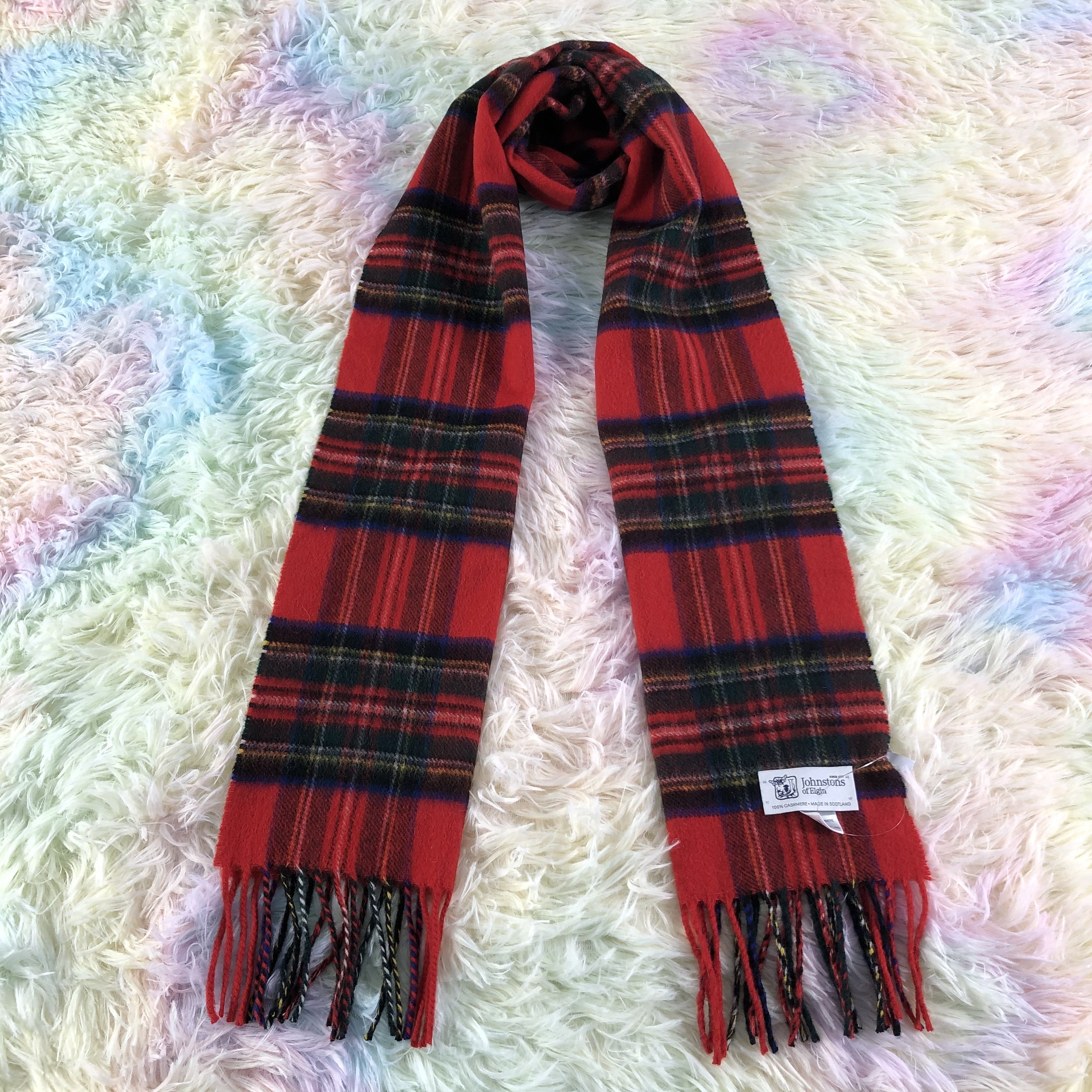 Johnstons Of Elgin × Vintage Johnstons Of Elgin Scarf / Muffler / Neckwear - KM210 Size ONE SIZE - 1 Thumbnail