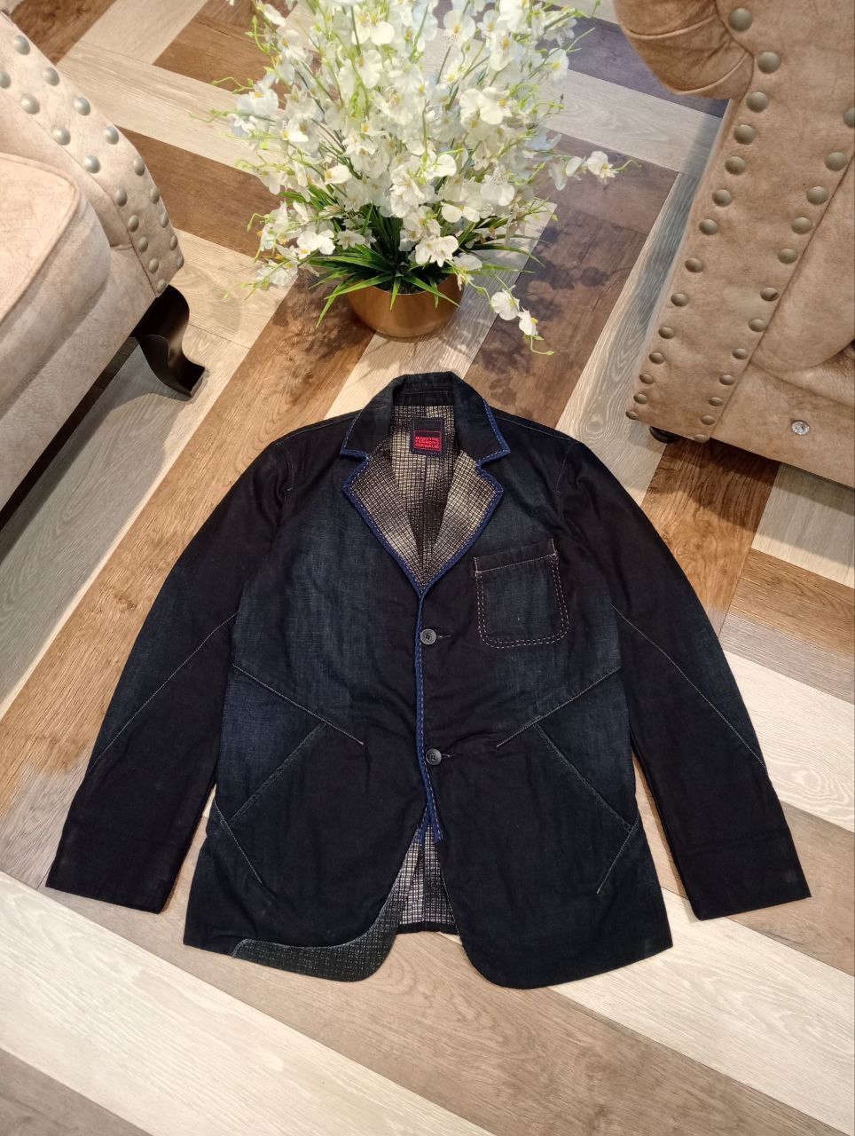 Marithe + Francois Girbaud MARITHE FRANCOIS GIRBAUD JAPAN DENIM INDIGO TAILORED JACKET Size US M / EU 48-50 / 2 - 2 Thumbnail