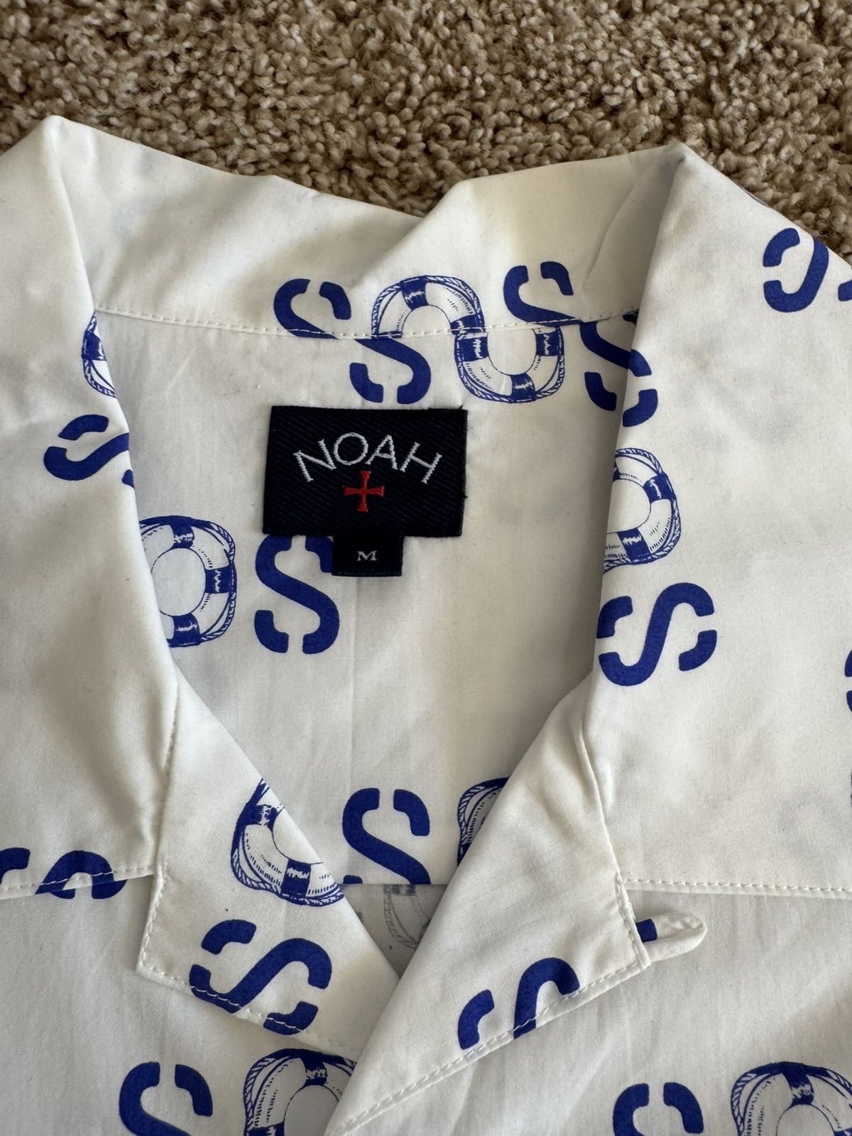 Noah Noah “SOS” button up - grail Size US M / EU 48-50 / 2 - 2 Thumbnail