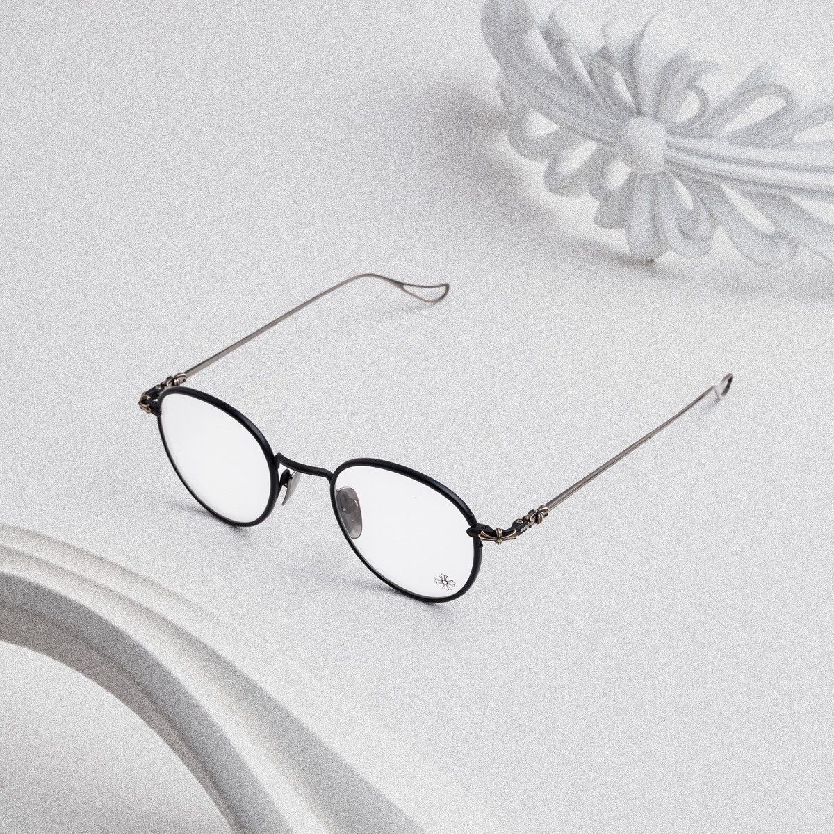Chrome Hearts CHROME HEARTS SINNERGASM MATTE BLACK/ ANTIQUE SILVER GLASSES Size ONE SIZE - 2 Thumbnail