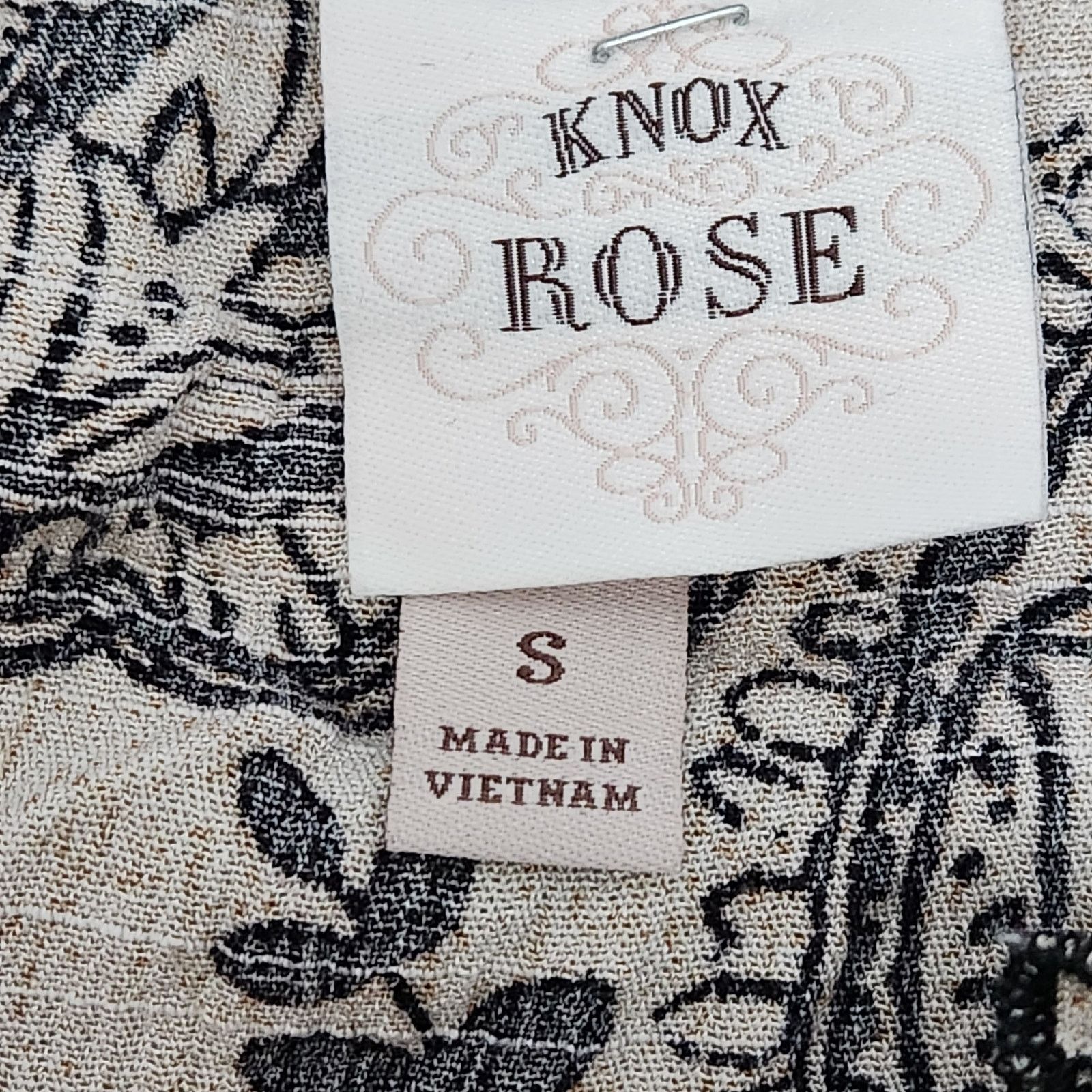Other Knox Rose Tan Black Paisley Print Tie Bodice Top Small Size S / US 4 / IT 40 - 4 Thumbnail