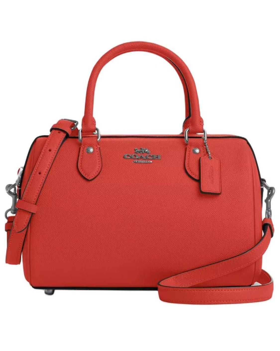 Coach NWT Coach Rowan Satchel CH282 Sliver/ Miami Red Size ONE SIZE - 9 Thumbnail