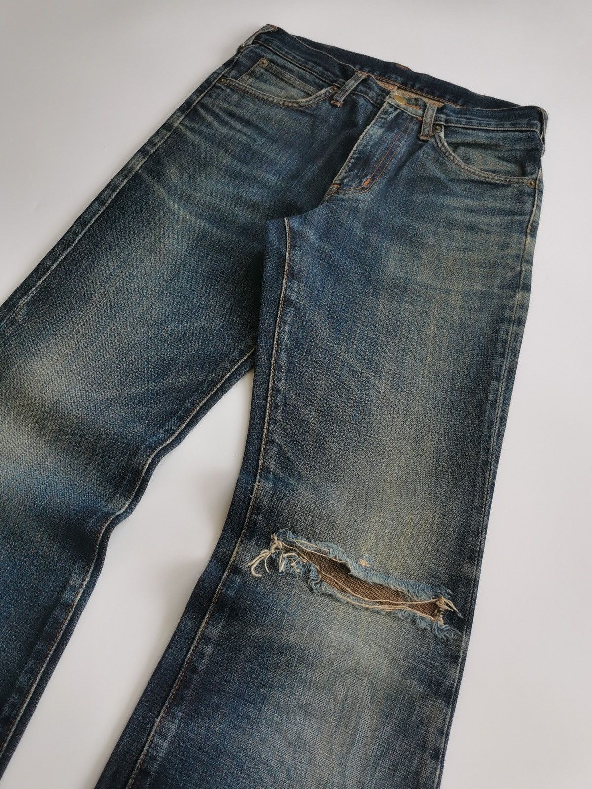 Wrangler Bootcut Vintage Wrangler Distressed Denim Jeans Size US 28 / EU 44 - 3 Thumbnail