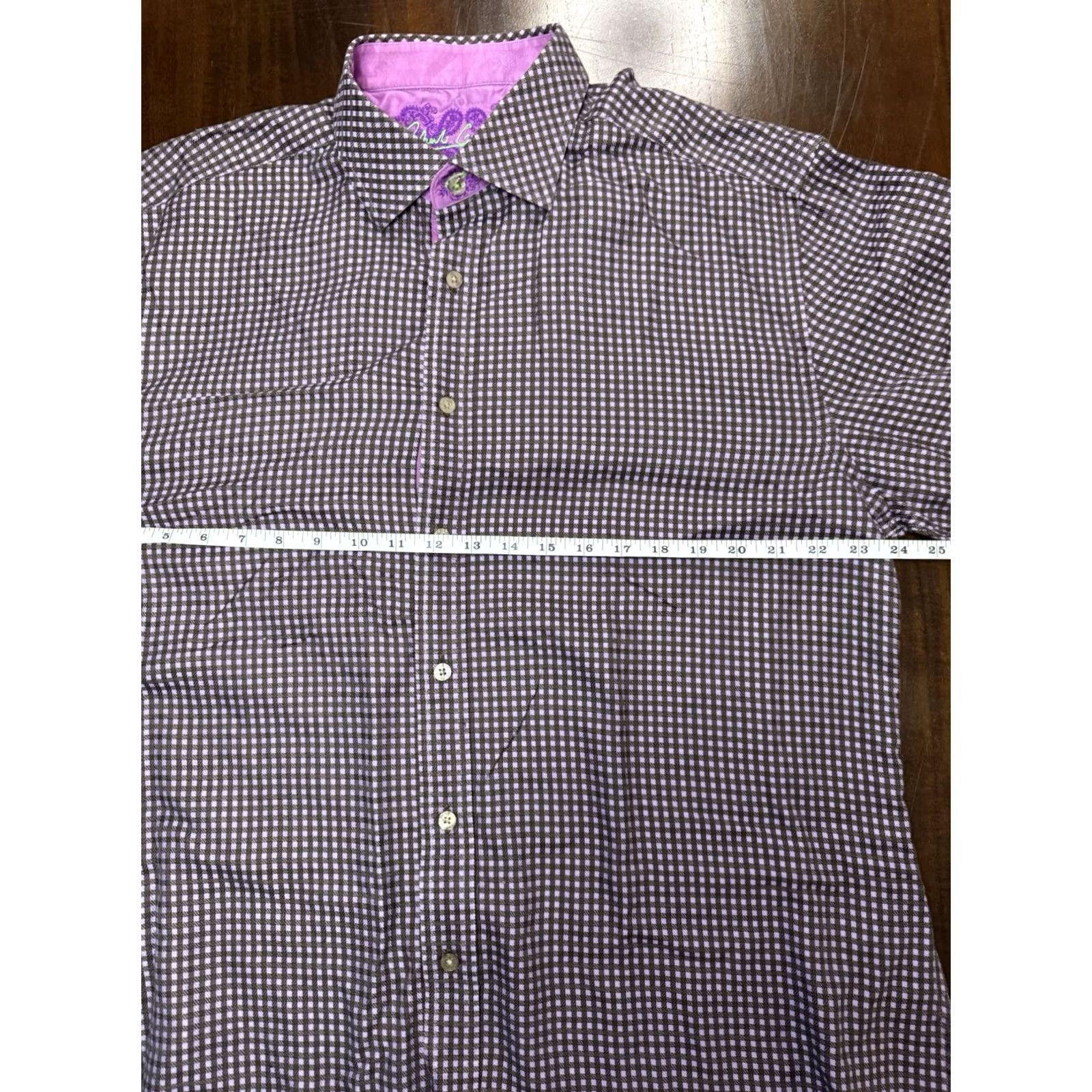 Robert Graham Robert Graham Purple Plaid Button-Down Shirt 2XL Men Long Sleeve Button-Up Casual Formal Business Party/Cocktail Wedding Vintage No Size US XXL / EU 58 / 5 - 6 Thumbnail