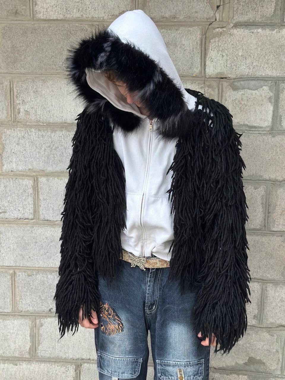Le Grande Bleu (L.G.B.) VTG Unisex Coat Hand Made Size S Knit Y2K Punk Rave Pop Hype Size US M / EU 48-50 / 2 - 1 Thumbnail
