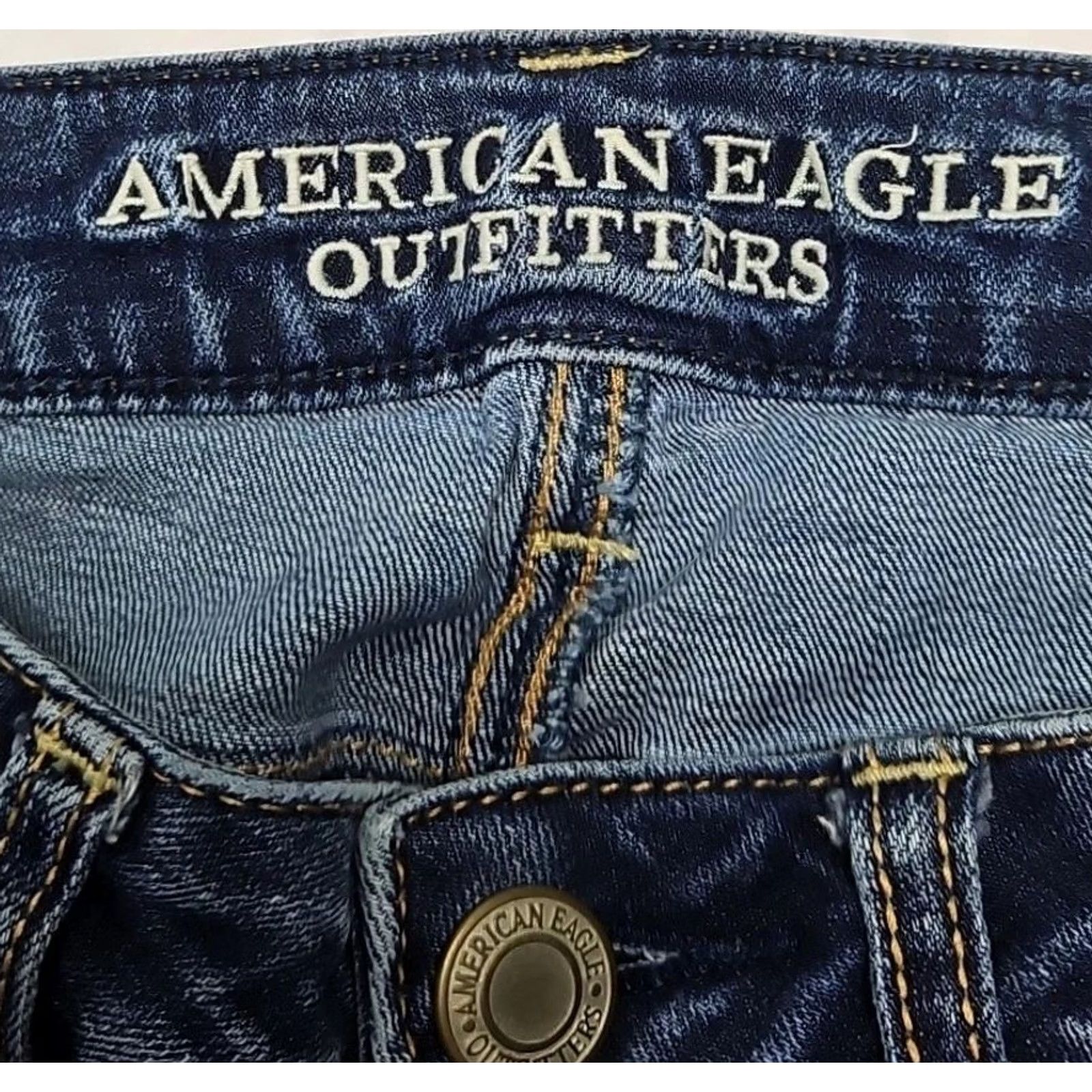 American Eagle Outfitters American Eagle Outfitters Skinny Jeans Women’s Size 2 Blue Denim Mid Rise Stretch Regular Inseam 27 Size 42" / US 20 - 7 Thumbnail