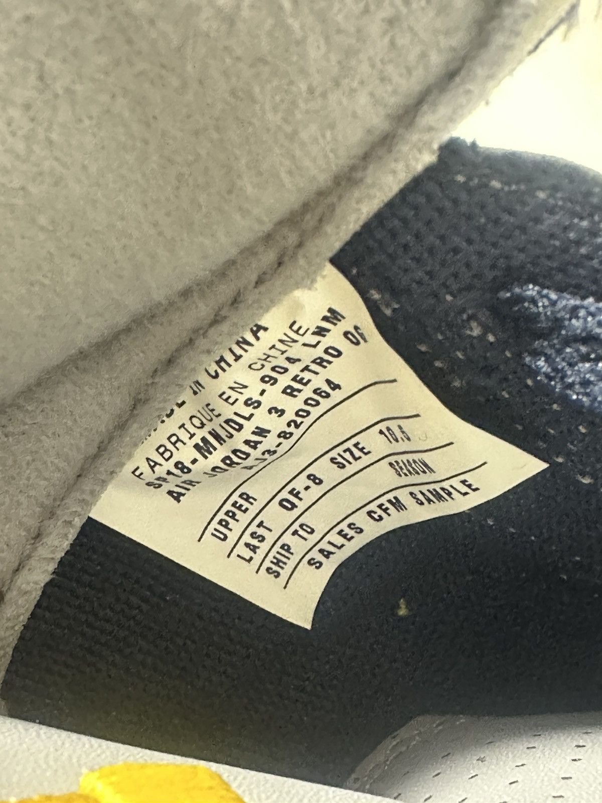 Jordan Brand Jordan 3 Michigan DS Size US 10.5 / EU 43-44 - 7 Thumbnail