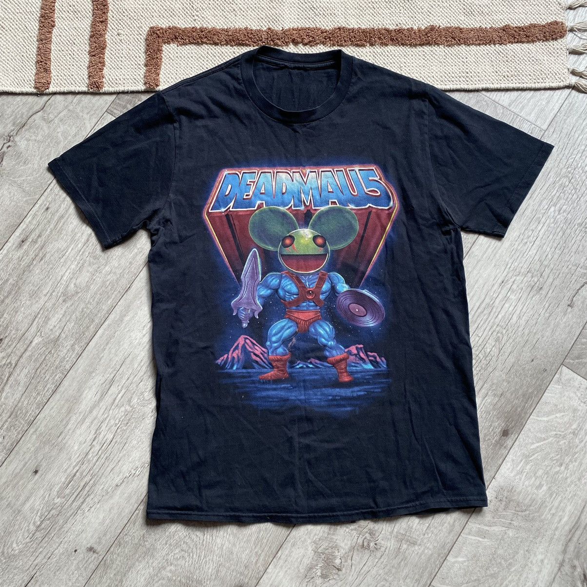 Band Tees RARE DEADMAU5 DJ CRAZY PRINT FADED T SHIRT Size US M / EU 48-50 / 2 - 1 Thumbnail