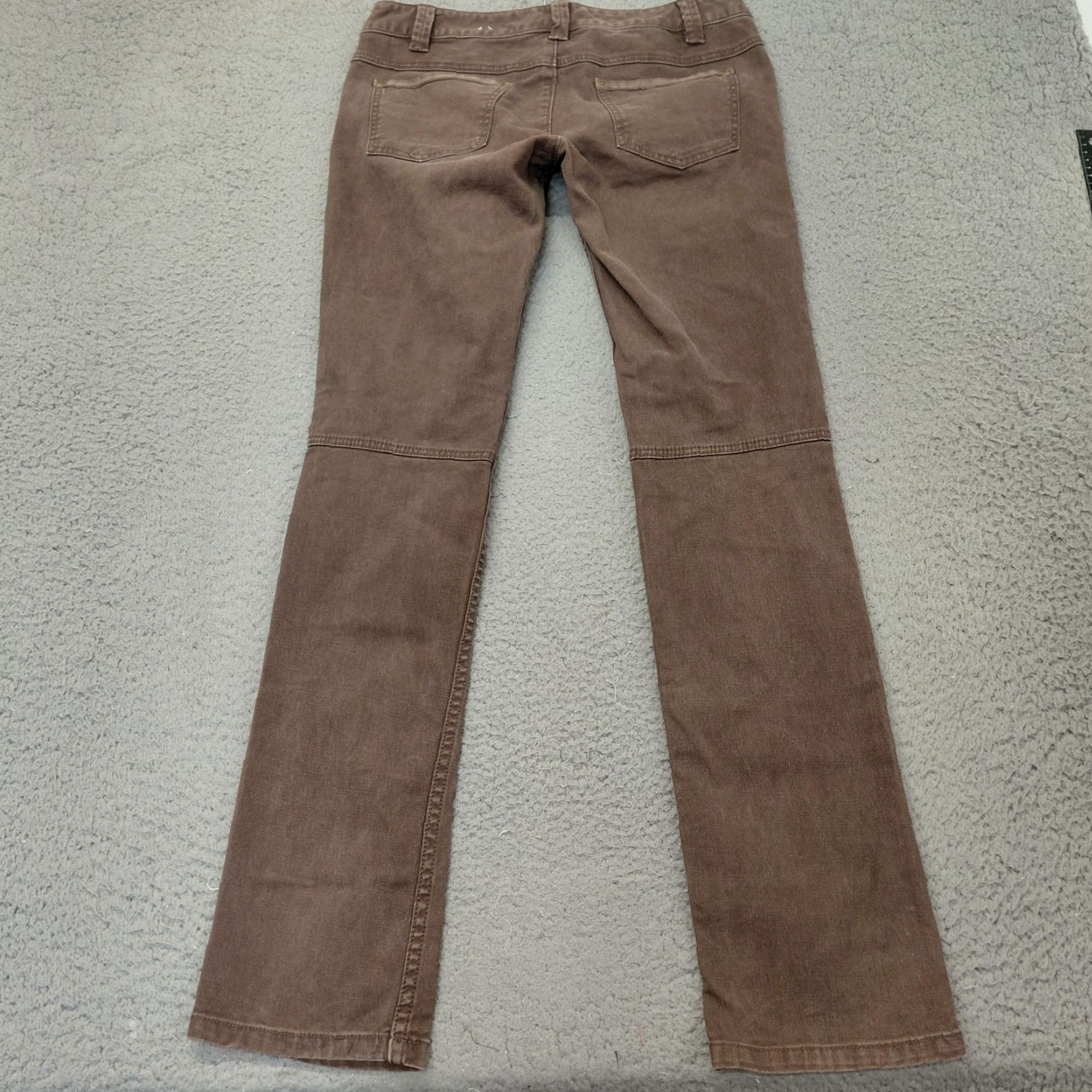 Express Express Jeans Women’s Size 6 Brown Denim Editor Design Studio Straight Stretch Jeans Size 28" / US 6 / IT 42 - 3 Thumbnail