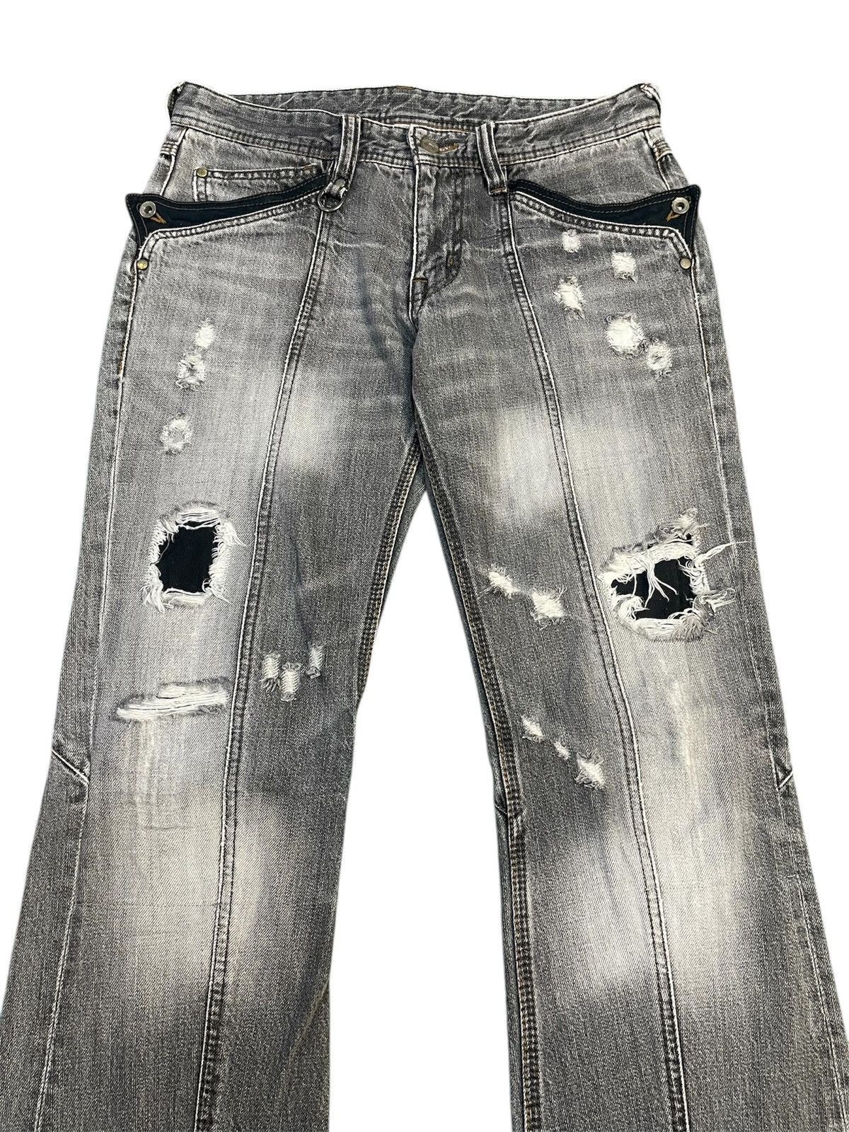 Nicole Club Vintage Hideways Nicole Thrashed & Repair Flare Jeans Size US 32 / EU 48 - 3 Thumbnail