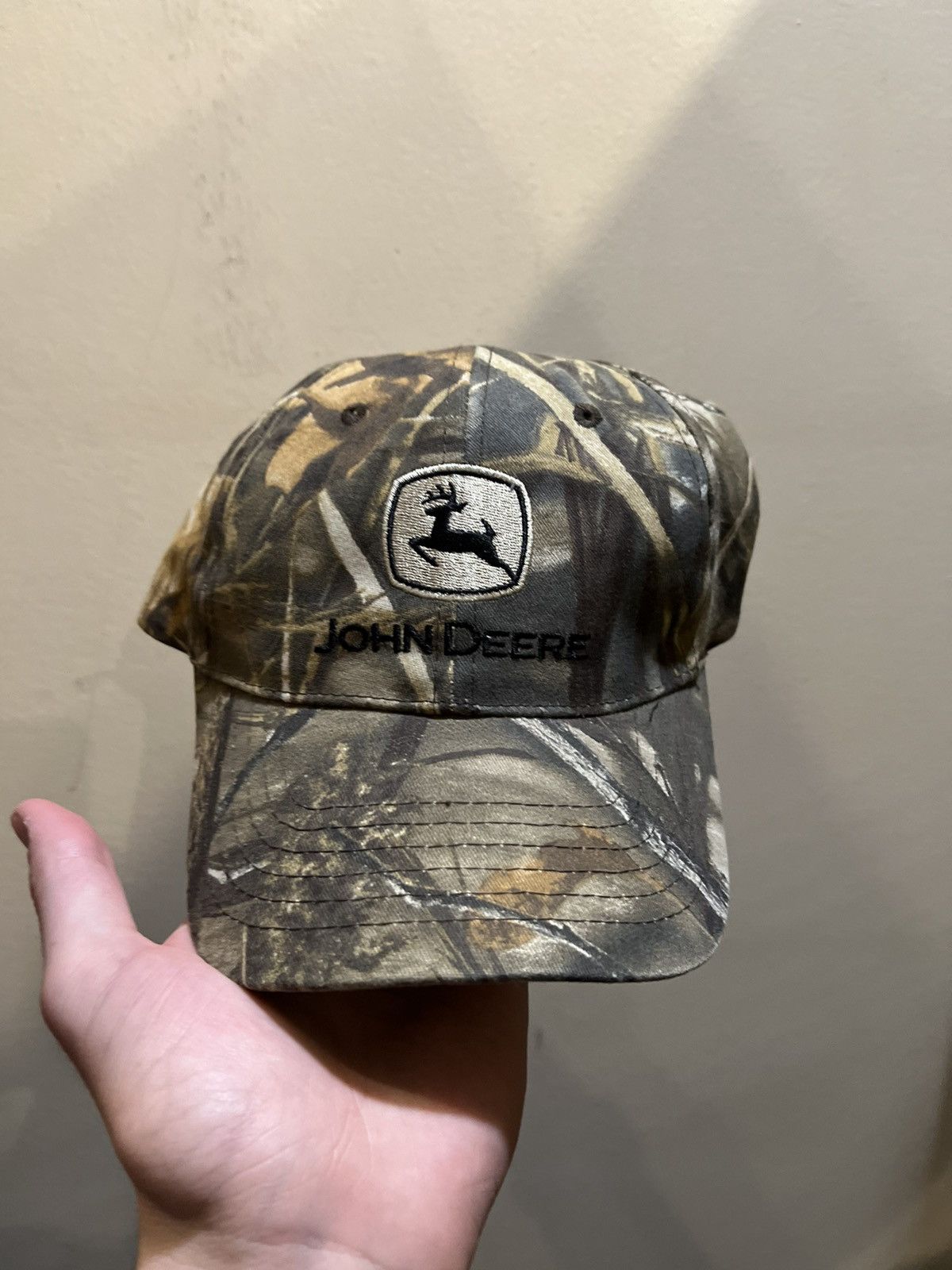 John Deere John Deere Camouflage Hat, Adjustable, Deere logo in Green a