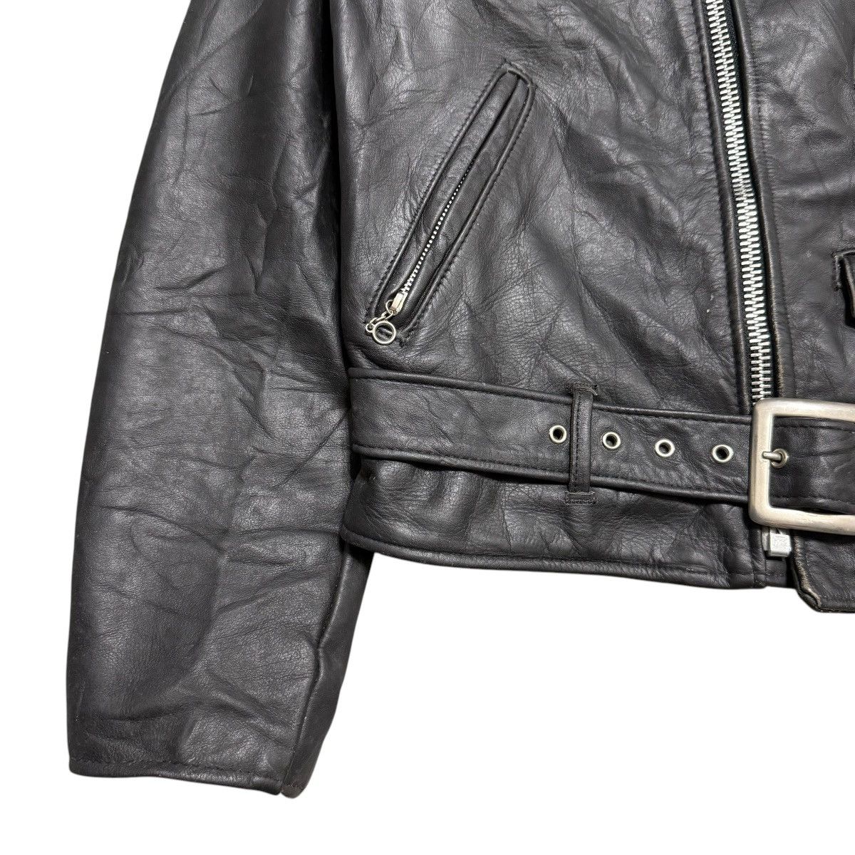 Schott Vintage 80s Schott Perfecto 618 Double Colar Leather Jacket Size US S / EU 44-46 / 1 - 9 Thumbnail