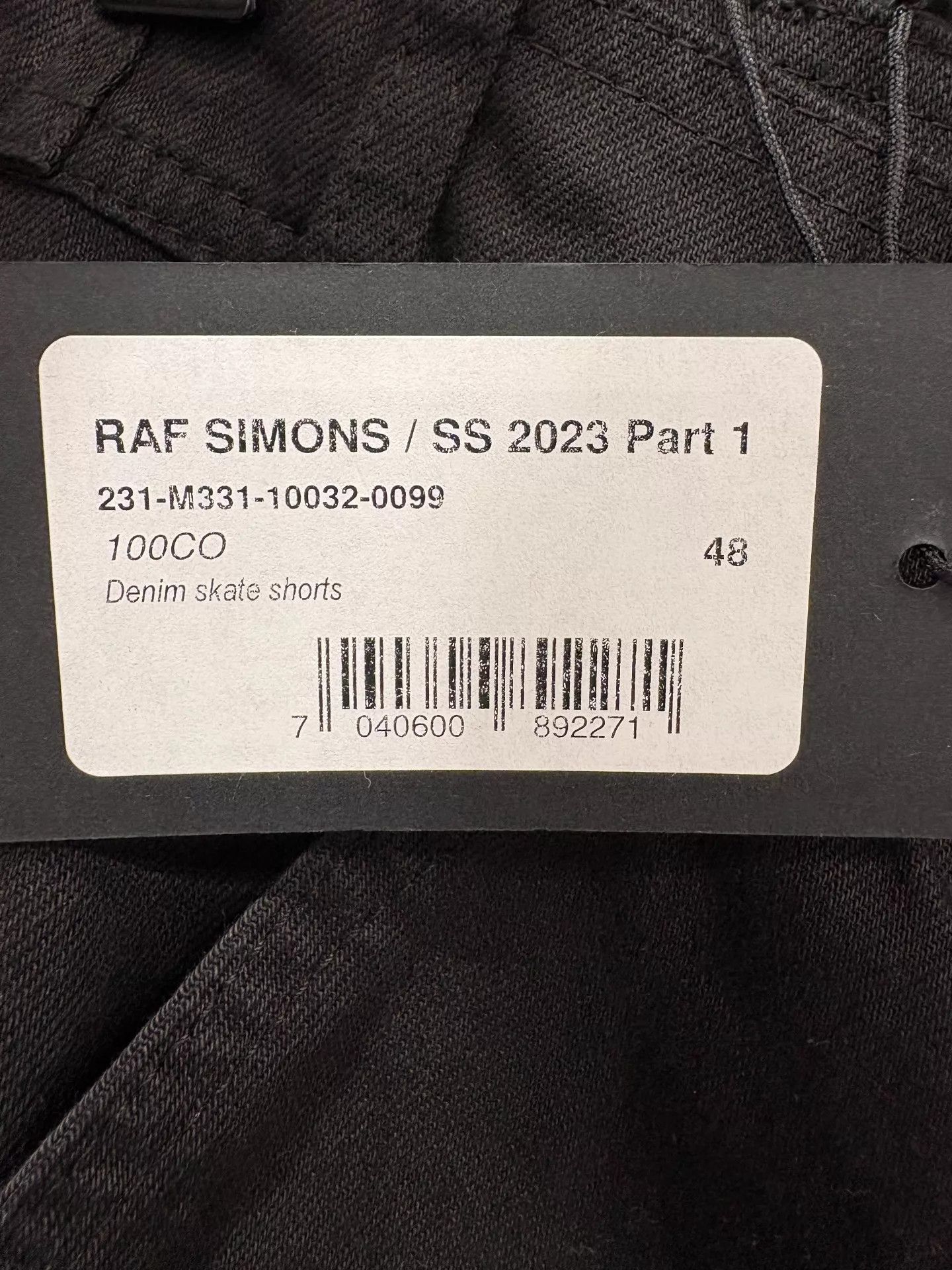 Raf Simons Raf Simons 23ss Black Denim Leather Patch Shorts Size US 32 / EU 48 - 3 Thumbnail