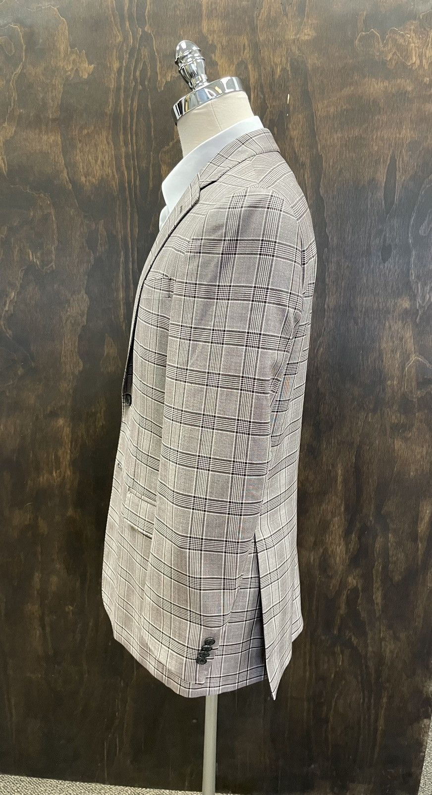 Valentino Check Print Wool & Silk Jacket Size 42R - 6 Thumbnail