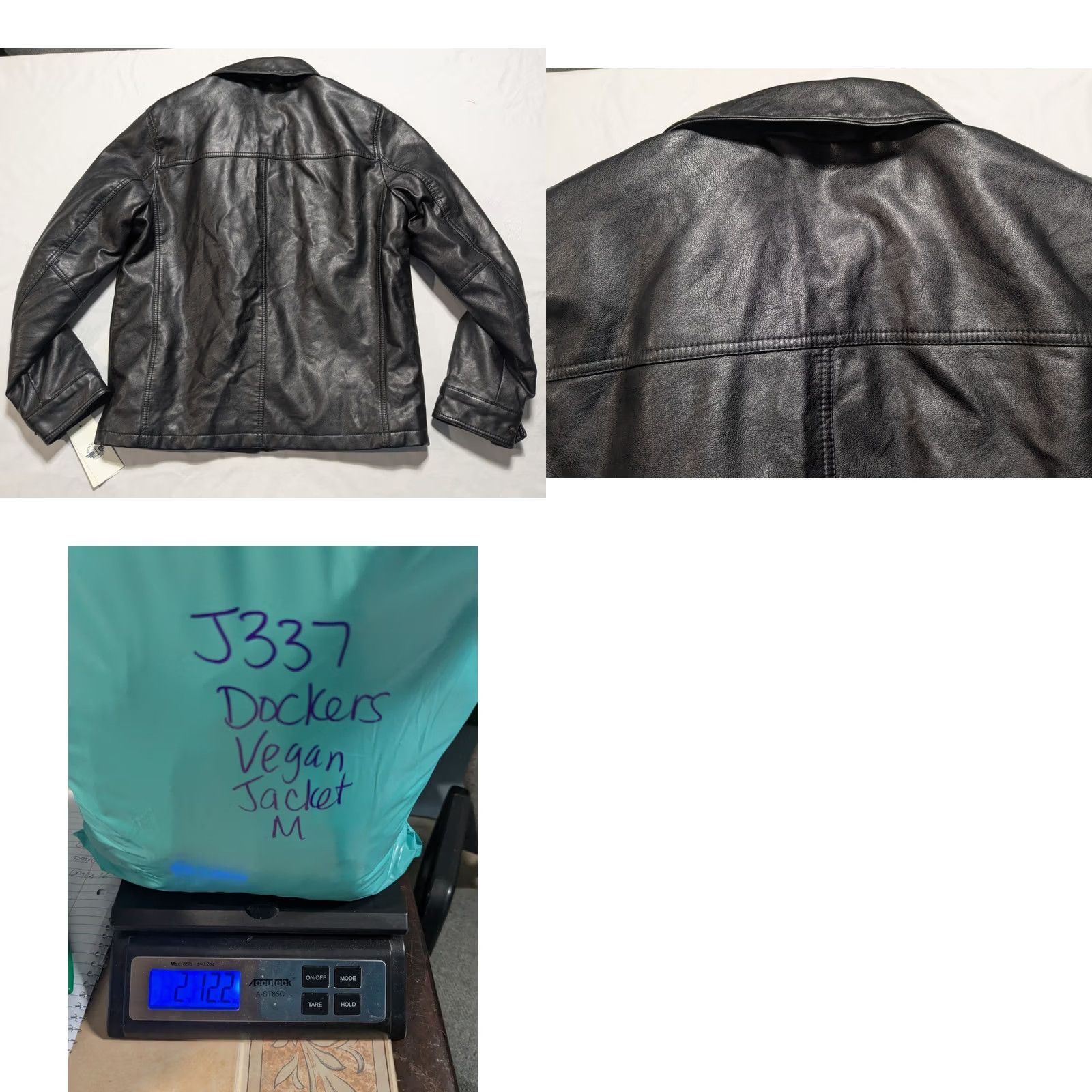 Dockers DOCKERS Black Vegan Faux Leather Jacket Men Medium Zip Quilted Lining NEW Midweight Fall Winter Regular Jacket Mens Size US M / EU 48-50 / 2 - 10 Thumbnail