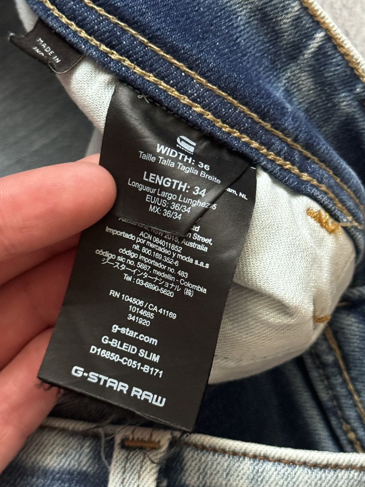 G-Star × Vintage G star raw 36/34 G-bleid slim denim pant trouser Jean chino Size US 36 / EU 52 - 12 Thumbnail