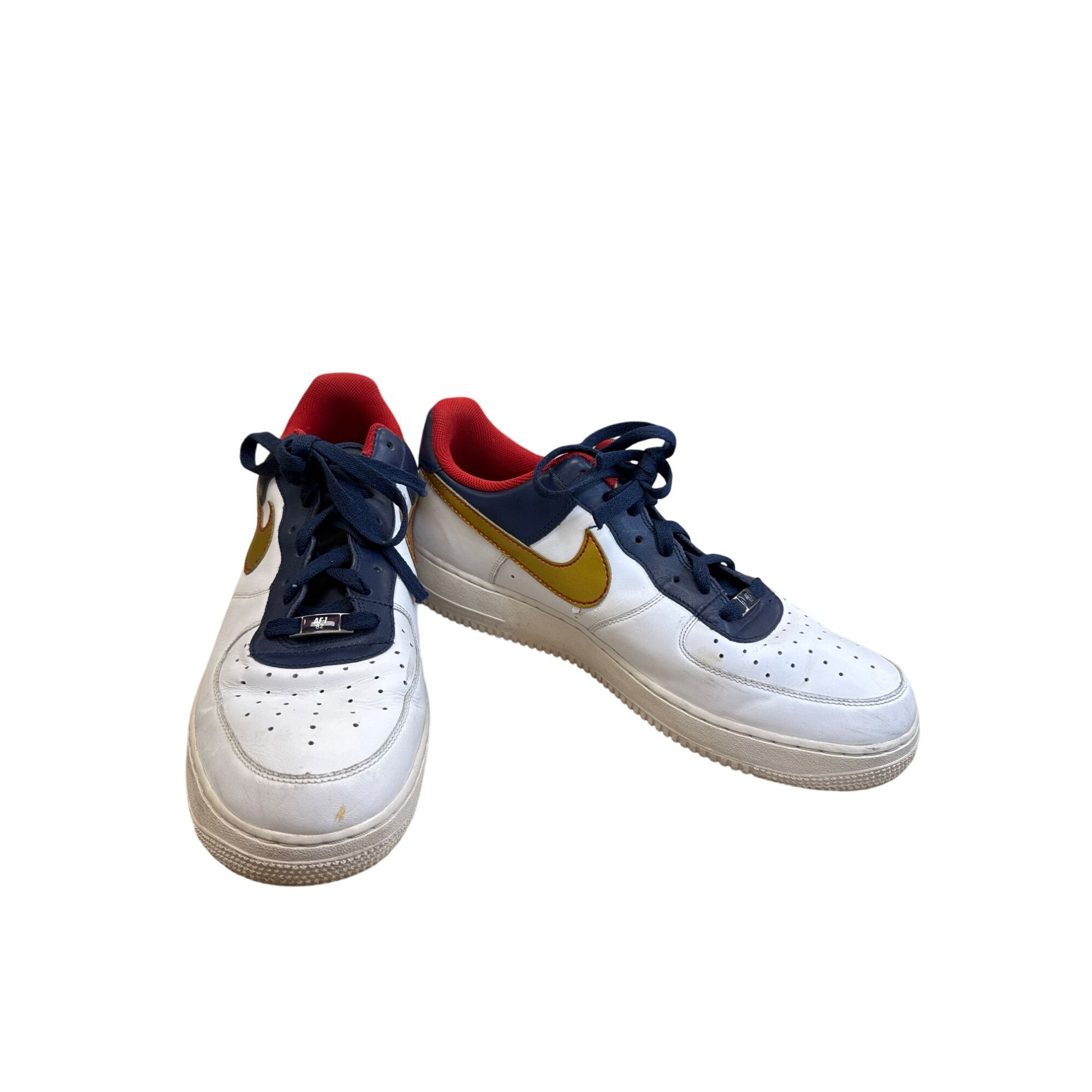 Nike Nike Air Force 1 82 Barkley mens White/Gold/Blue Low-Top Sne Size US 13 / EU 46 - 1 Thumbnail