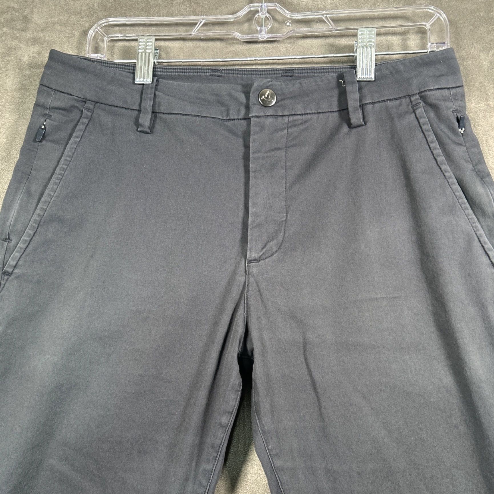 Vintage Birddogs Mens Pants 30x30 Chino Stretch Zip Pockets Dark Navy Blue 5-Pocket Regular Inseam 29 Golf Preppy Size US 30 / EU 46 - 2 Thumbnail