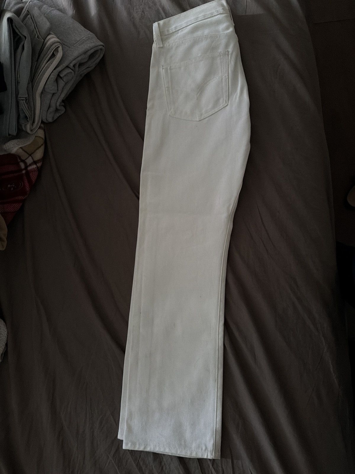 Levi's White Levis 501s Size US 30 / EU 46 - 3 Thumbnail