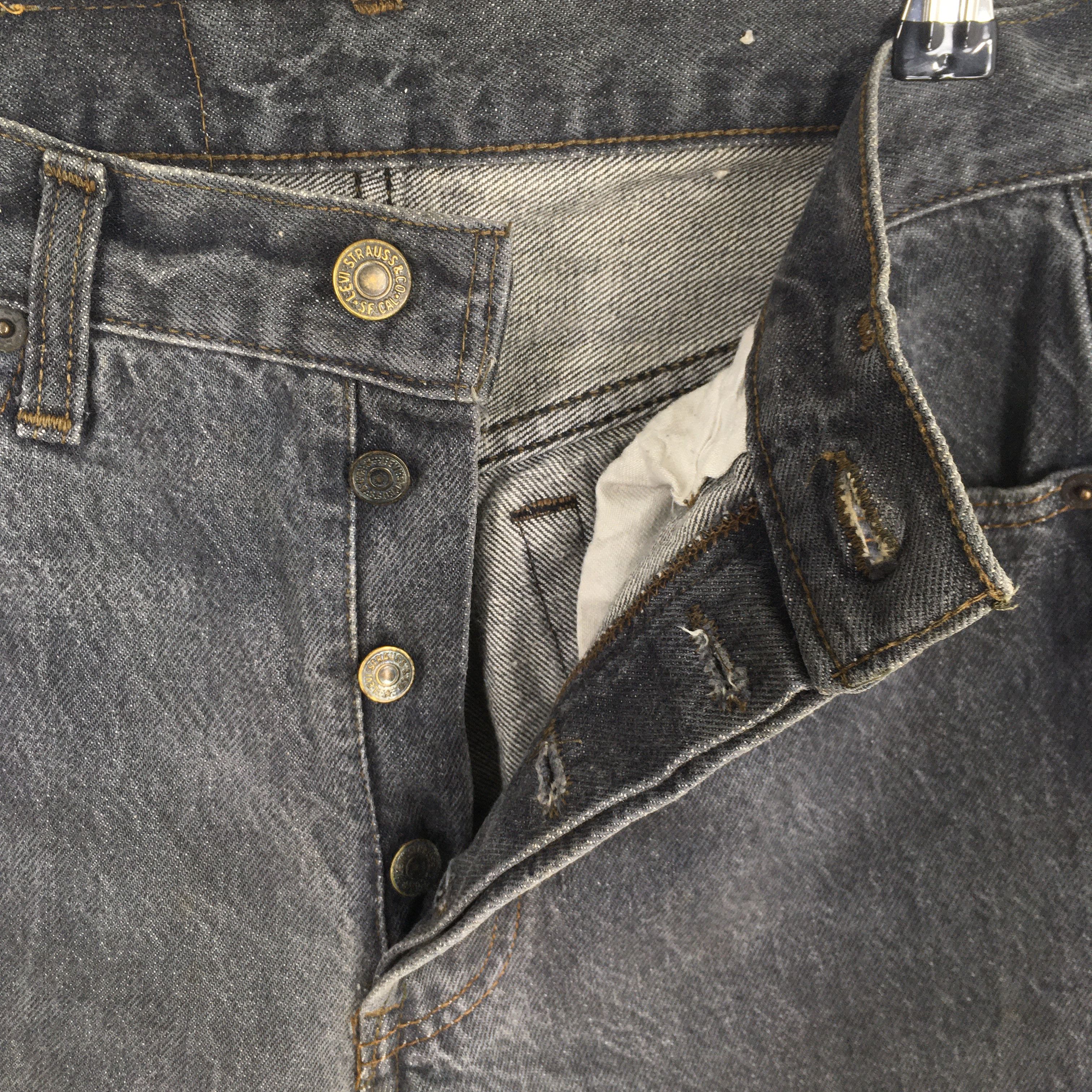 Levi's Size 26x28 Vintage 80s Levi's 501 Faded Black Jeans S130 Size 26" / US 2 / IT 38 - 6 Thumbnail