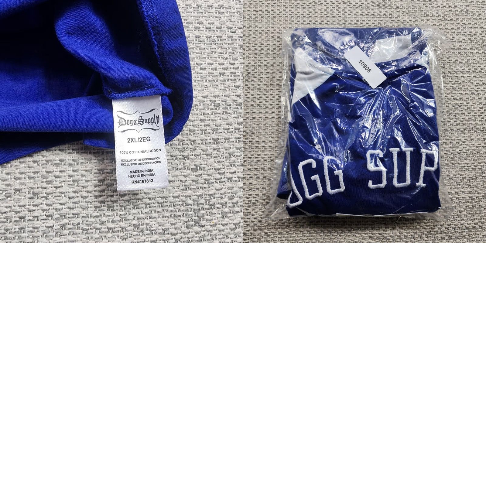 Vintage Dogg Supply Shirt Mens 2XL Blue White Raglan Baseball Snoop Dogg California Los Angeles Crew Neck Short Sleeve Graphic Print Tee Womens/ Mens Size US XXL / EU 58 / 5 - 9 Thumbnail