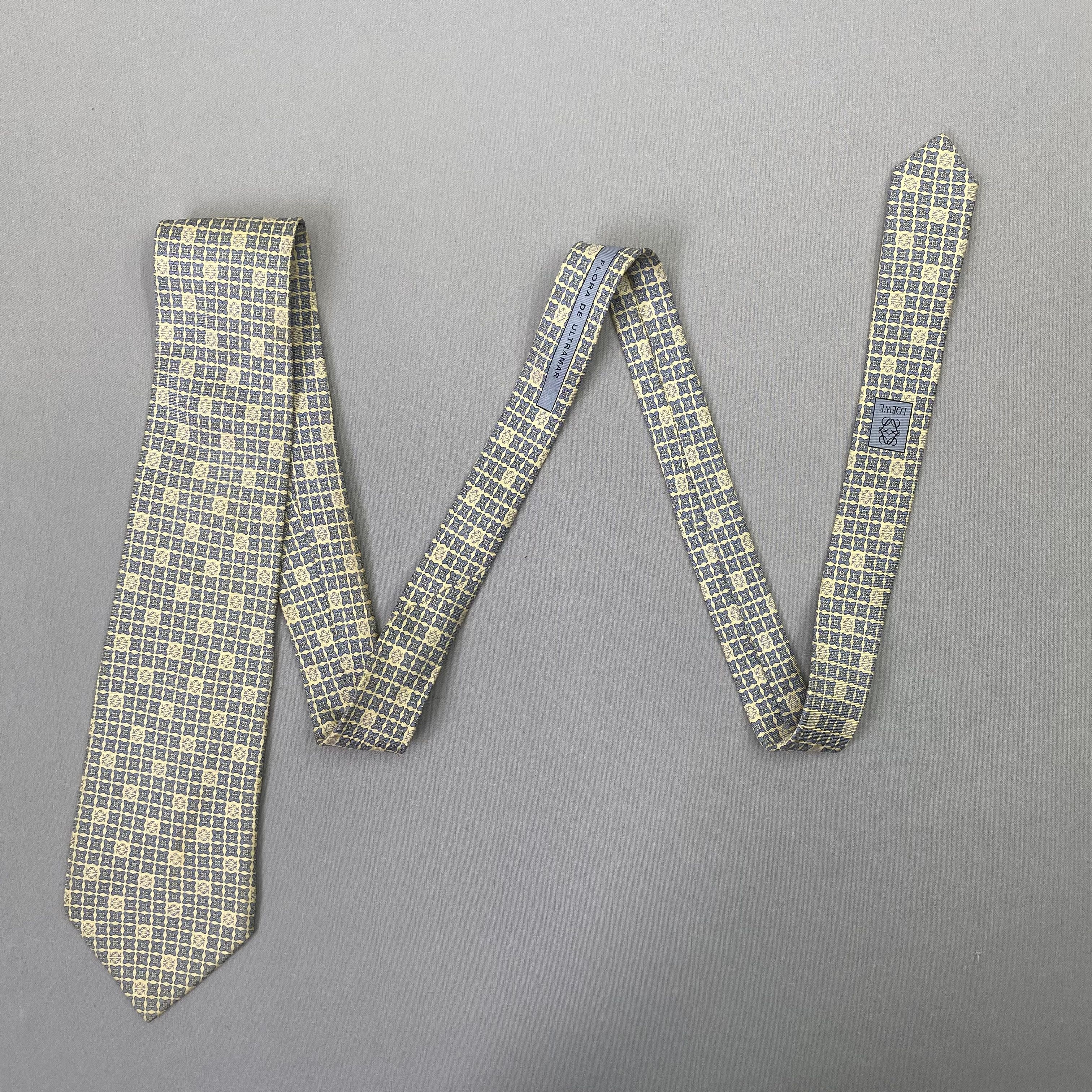 Japanese Brand Vintage Loewe SILK Necktie Cravate Pure Silk Neck Tie Size ONE SIZE - 5 Thumbnail