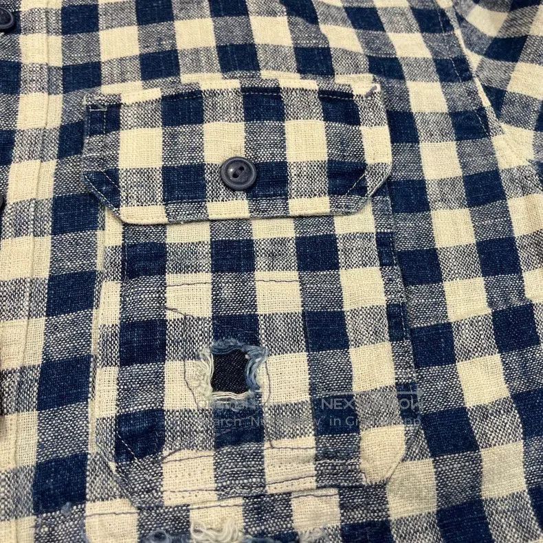 RRL Ralph Lauren RRL Plaid Patch Distressed Flannel Shirt. Size US S / EU 44-46 / 1 - 7 Thumbnail