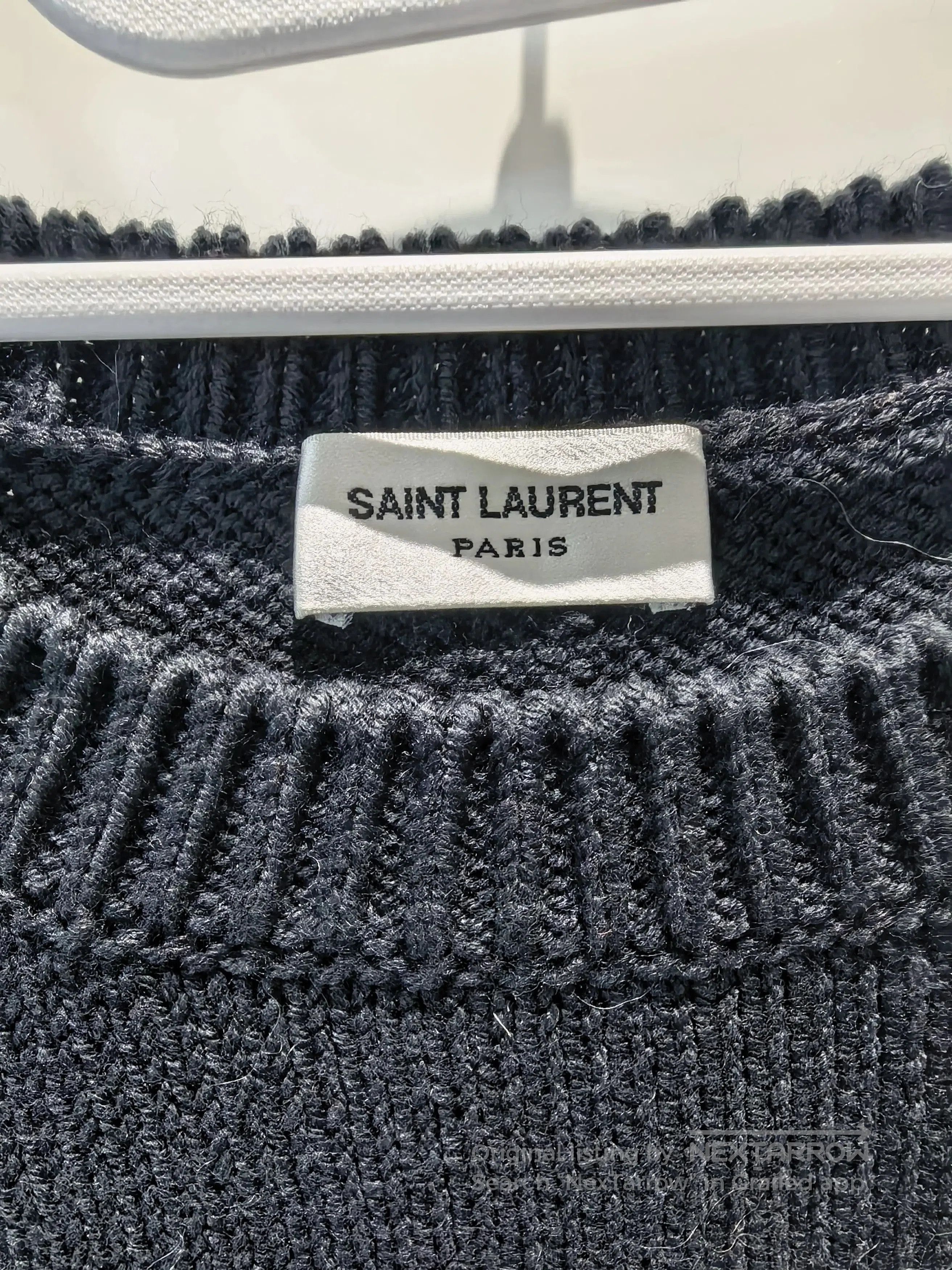 Saint Laurent Paris Saint Laurent Black White Lace Sweater. Size XS / US 0-2 / IT 36-38 - 3 Thumbnail