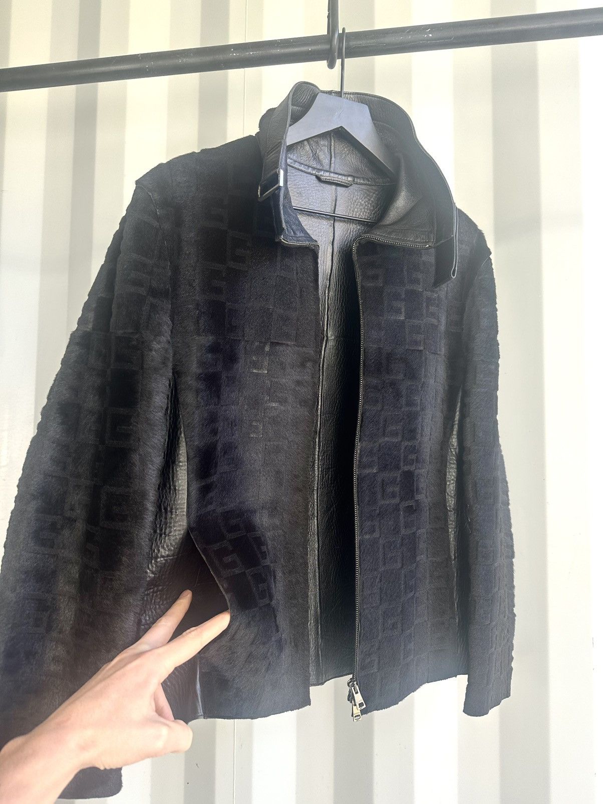 Gucci GG Monogram Fur Leather Jacket Size US M / EU 48-50 / 2 - 8 Thumbnail