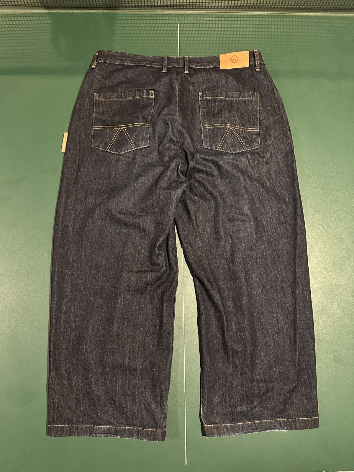 Japanese Brand Indigo Okio "The Huy" Pleated Wide Denim Size US 38 / EU 54 - 2 Thumbnail