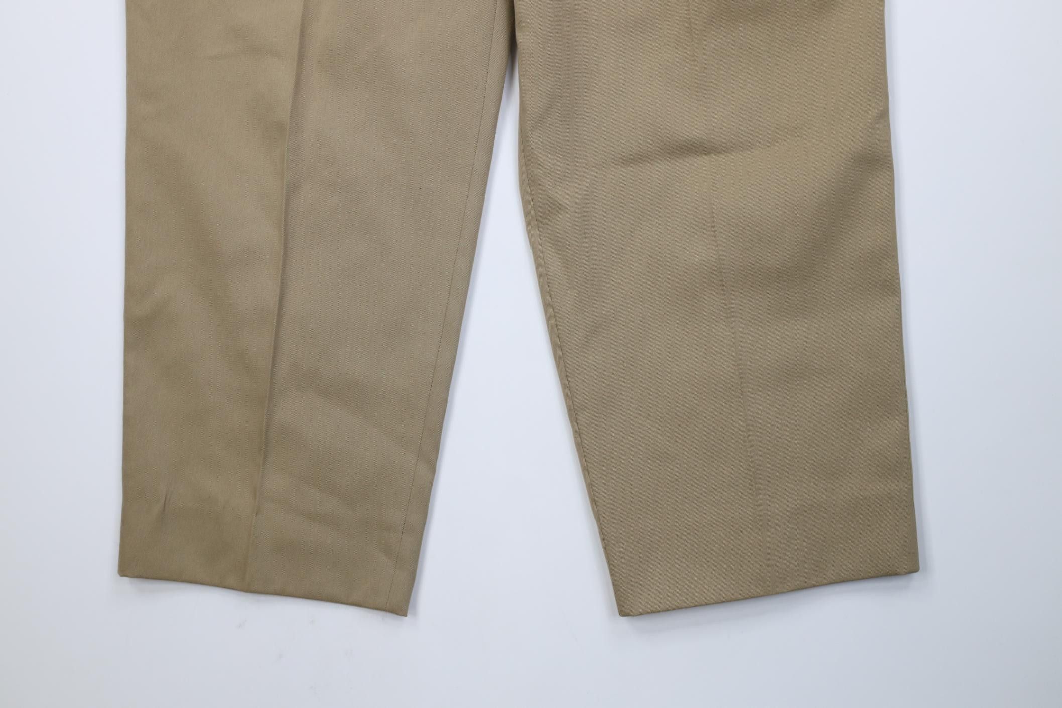 Vintage Vintage 90s Streetwear Wide Leg Chino Pants Trousers Beige Size US 36 / EU 52 - 4 Thumbnail