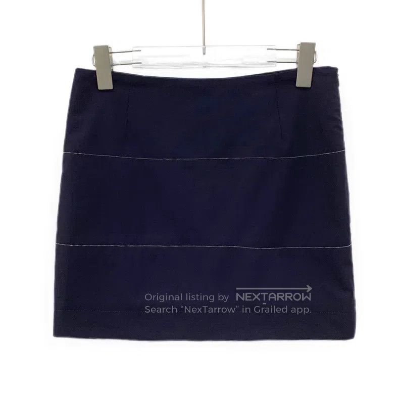 Brunello Cucinelli Brunello Cucinelli Wool casual short skirt, blue with sequ Size 25" / US 0 / IT 36 - 1 Thumbnail