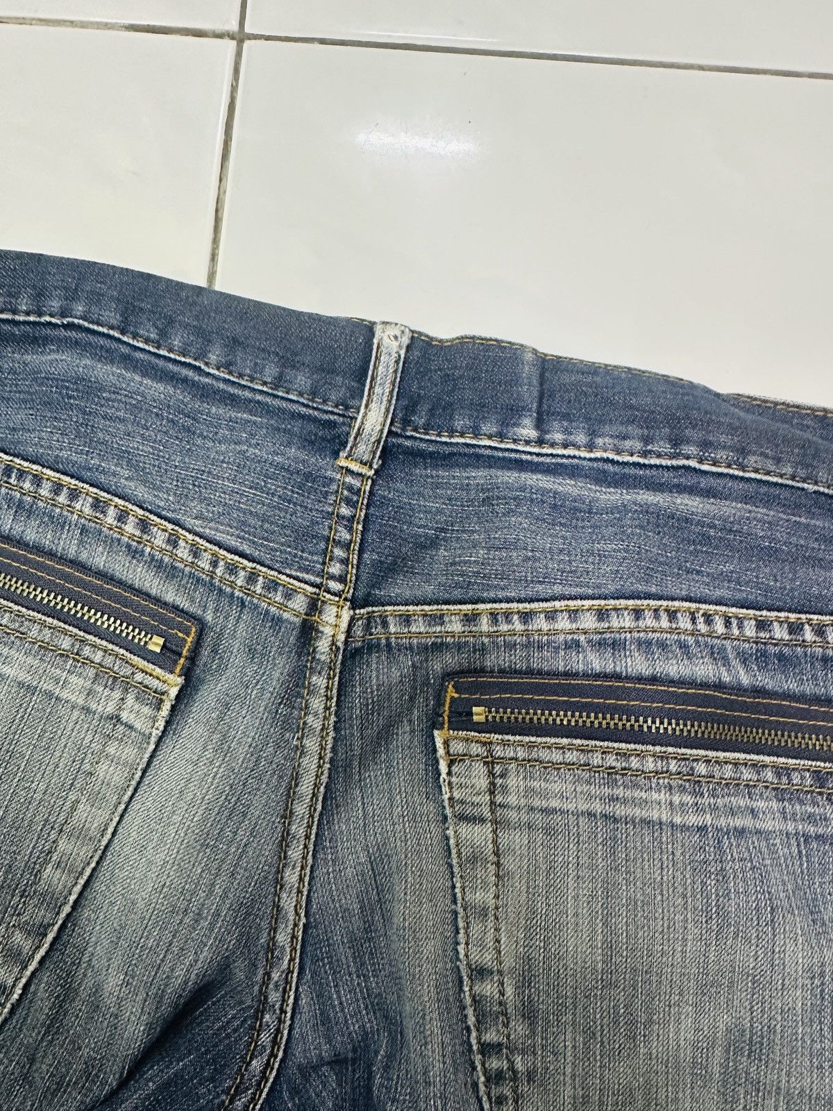 Japanese Brand Vintage JUNMEN Cross Design Distressed Jeans Size US 32 / EU 48 - 15 Thumbnail