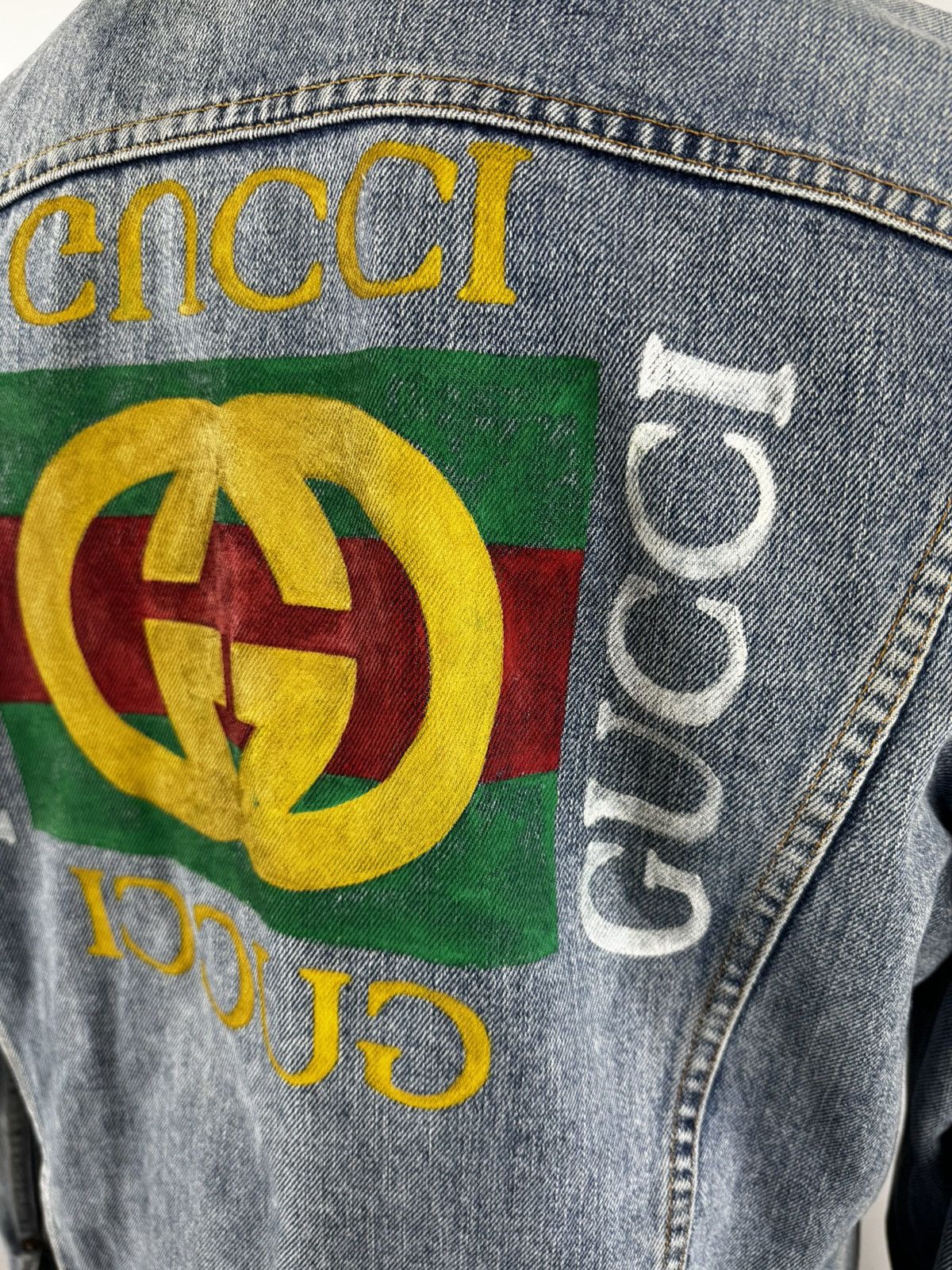 Gucci × Vintage Gucci Denim Jacket Vintage Rare Size US L / EU 52-54 / 3 - 5 Thumbnail