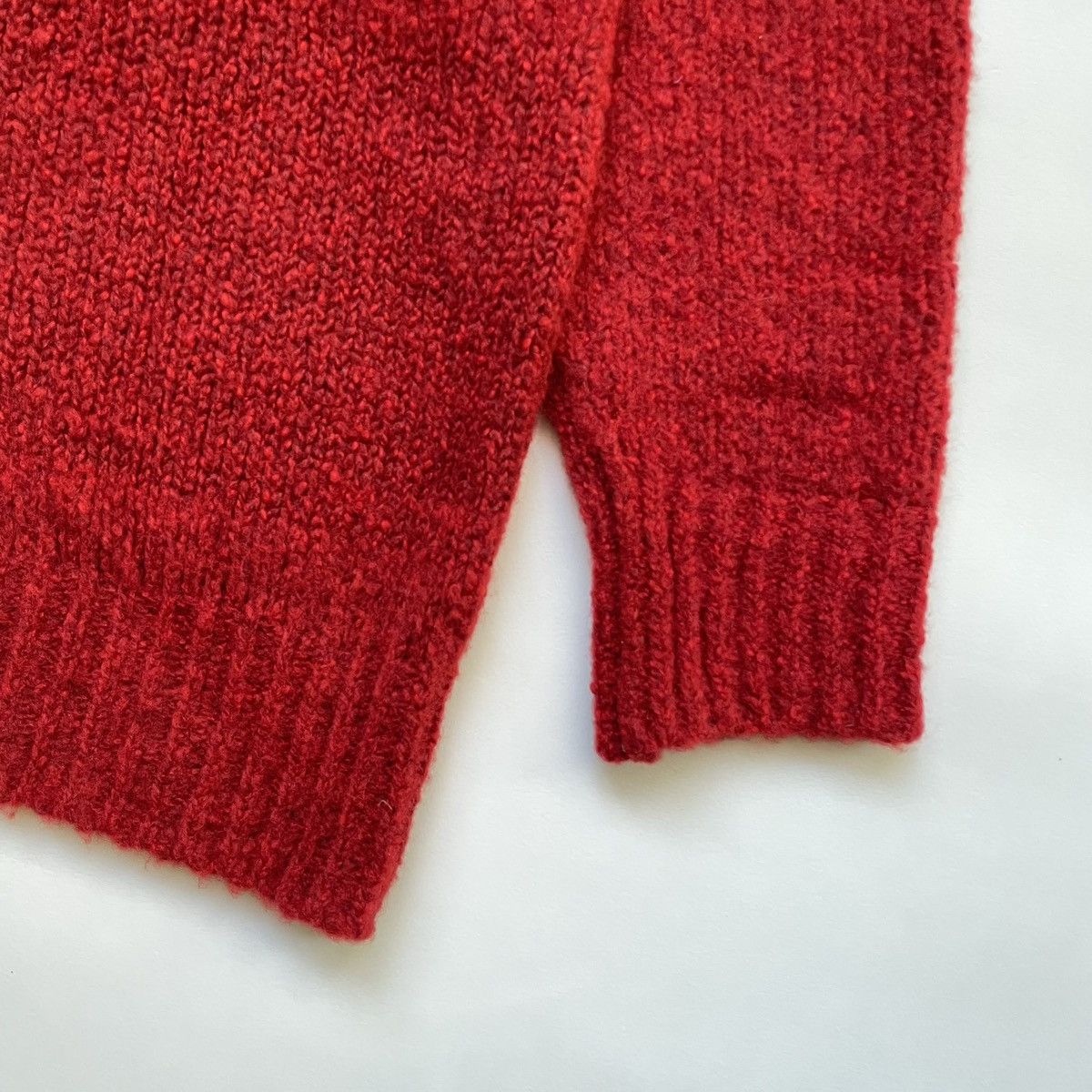 Dries Van Noten Sample Oversized Red Boucle Wool Sweater Size US M / EU 48-50 / 2 - 7 Thumbnail