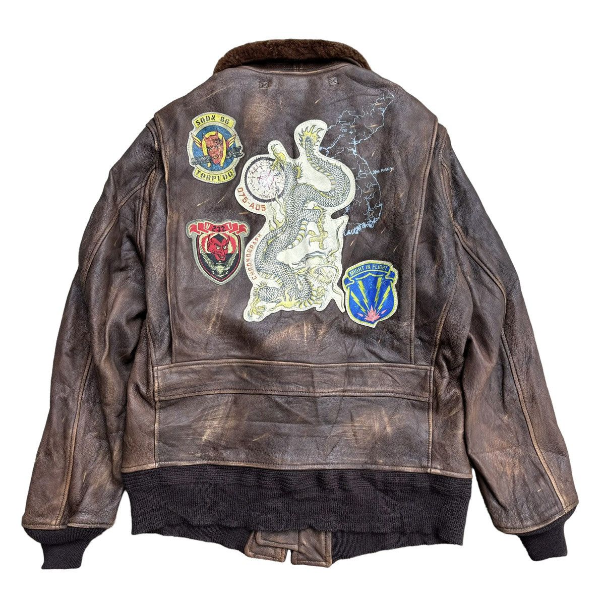 Avirex AVIREX G-1 Boa Patch Goatskin Leather Jacket Size US M / EU 48-50 / 2 - 7 Thumbnail