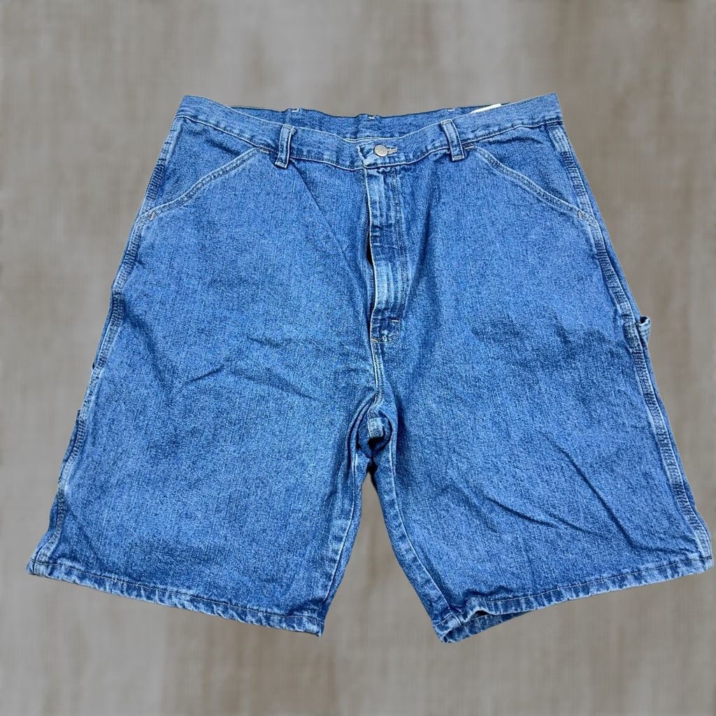Wrangler Vintage Y2K Wrangler Shorts Men 36 Carpenter Baggy Jorts Work Wear Med Wash A94 Size US 36 / EU 52 - 1 Thumbnail
