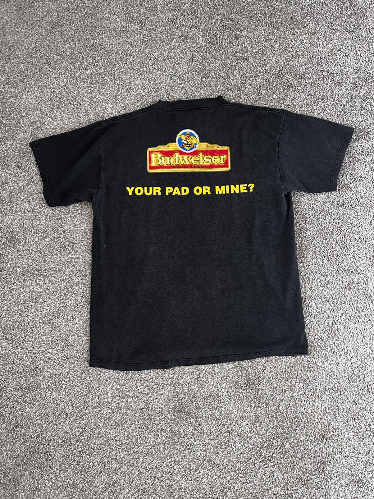 Vintage Very Rare 1995 Black Vintage Budweiser Frog T-Shirt Size US XL / EU 56 / 4 - 5 Thumbnail