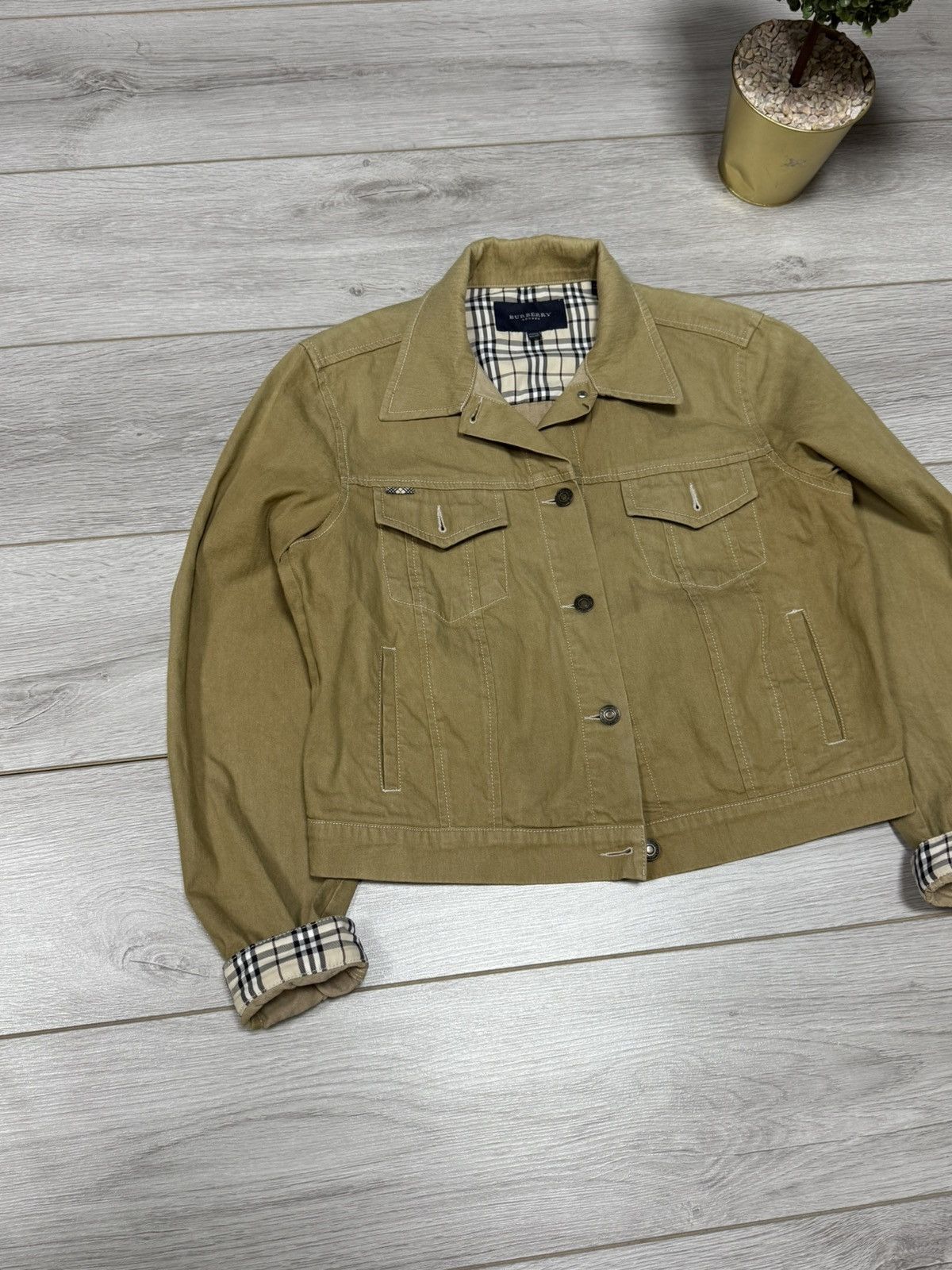 Burberry Burberry nova check denim jacket buttons vintage Size L / US 10 / IT 46 - 18 Thumbnail
