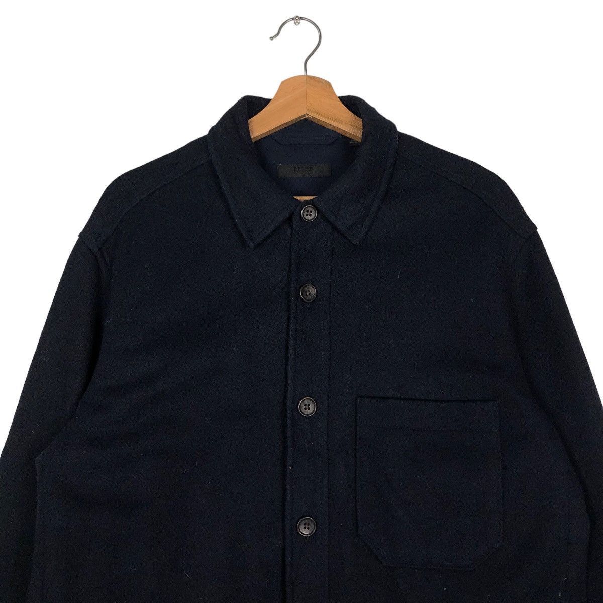 Japanese Brand 🔥Vintage Wool Shirt Biker Jacket Uniqlo Japan Issey Miyake Size US L / EU 52-54 / 3 - 3 Thumbnail