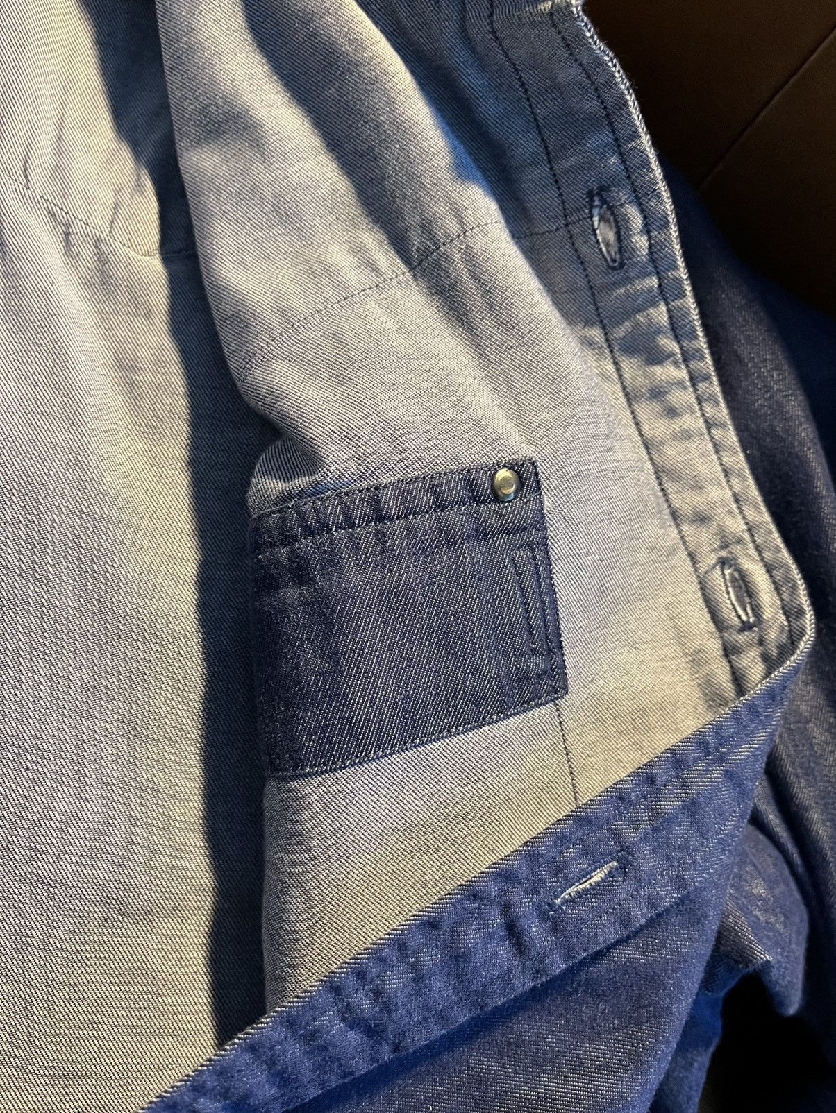 Lanvin Lanvin en bleu japanese selvedge denim shirt mens S Size US S / EU 44-46 / 1 - 9 Thumbnail