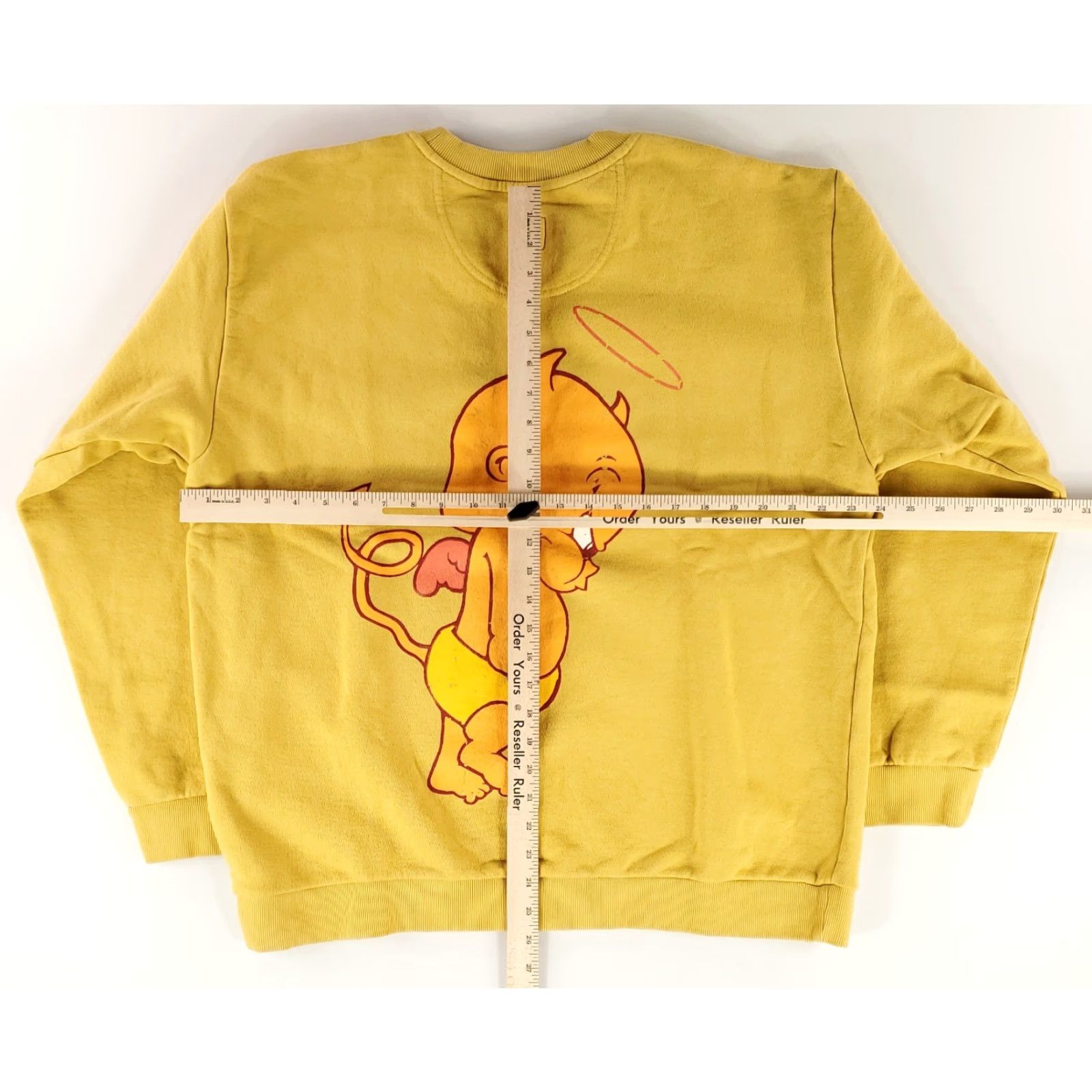 Asos OSO Oso Boys Lie Crew Neck Sweatshirt Little Devil Yellow Mens XXL Sleeve Pullover Sweatshirt Mens 2XL Crew Neck Yellow Devil Size US XXL / EU 58 / 5 - 7 Thumbnail