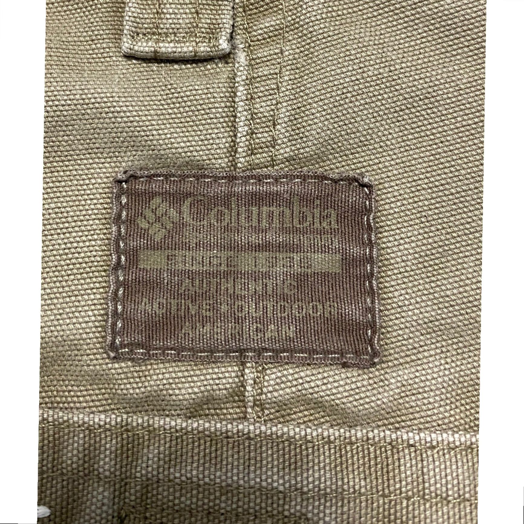 Vintage Columbia Cargo Pants Mens 36 Beige Cotton Canvas Work Utility Straight Front Zip Button Pockets Logo Size US 36 / EU 52 - 4 Thumbnail