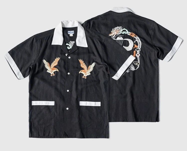 Designer × Japanese Brand Old Fashioned Embroidery Camp Shirt Vintage Size US XXL / EU 58 / 5 - 4 Thumbnail