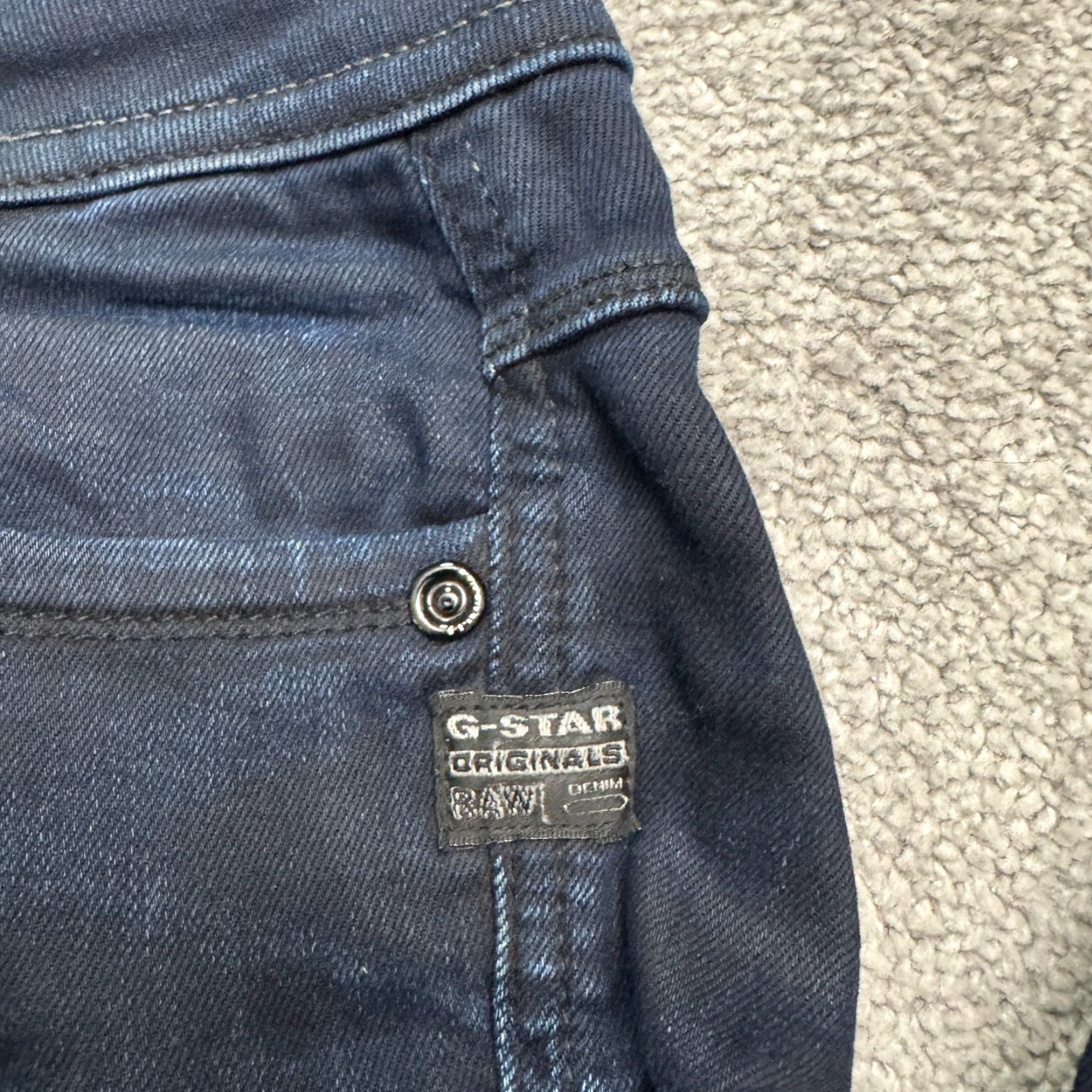 G-Star G-STAR RAW Lyn Skinny Jeans Womens 25x30 Denim Blue Dark Wash Mid Rise Stretch Slim Jeans Women 25 Inseam 31 Belt Loops Pockets Size 42" / US 20 - 7 Thumbnail