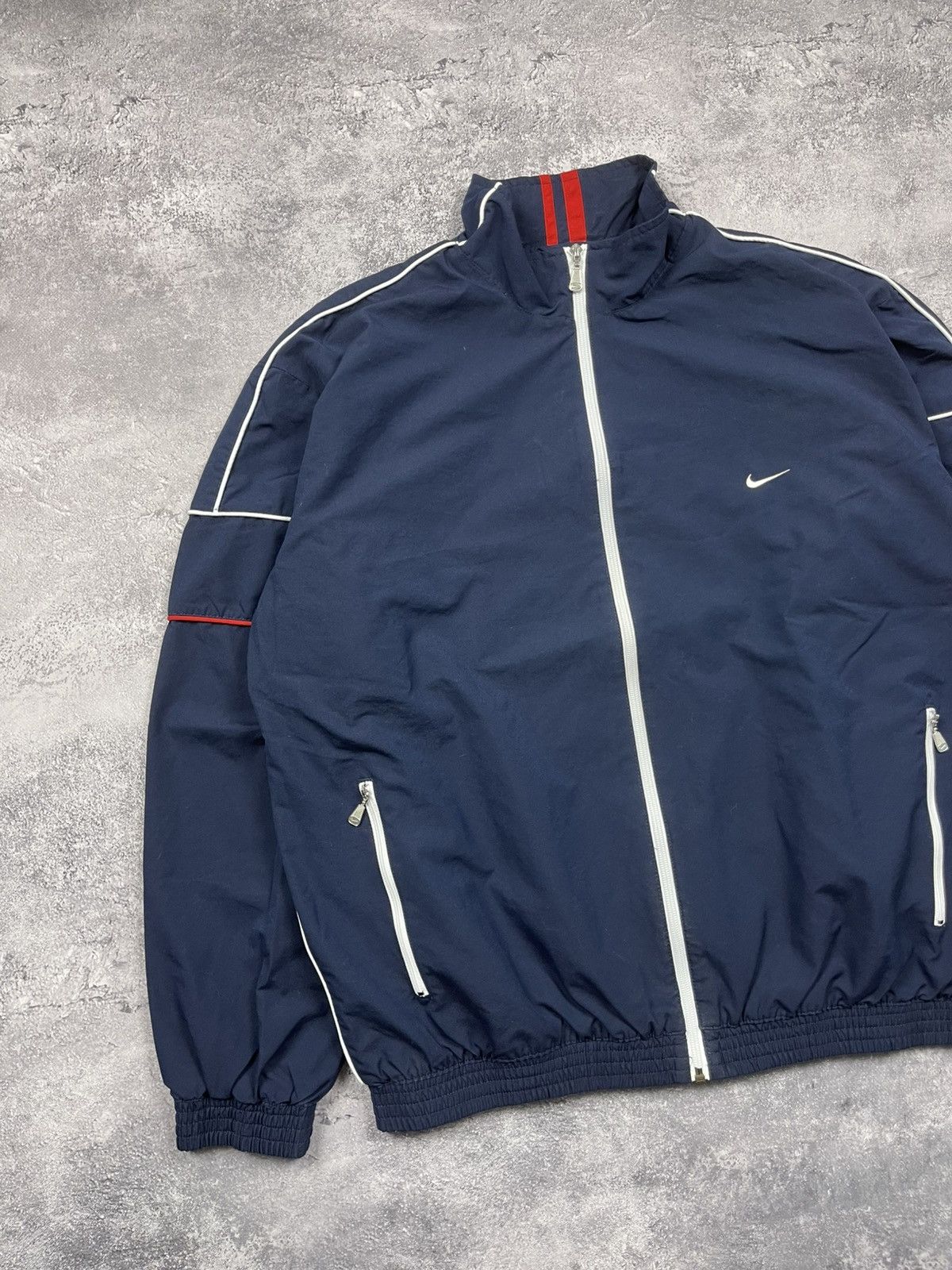 Nike Vintage Nike Track Jacket Full Zip 00s Swoosh Drill Y2K Size US XL / EU 56 / 4 - 5 Thumbnail