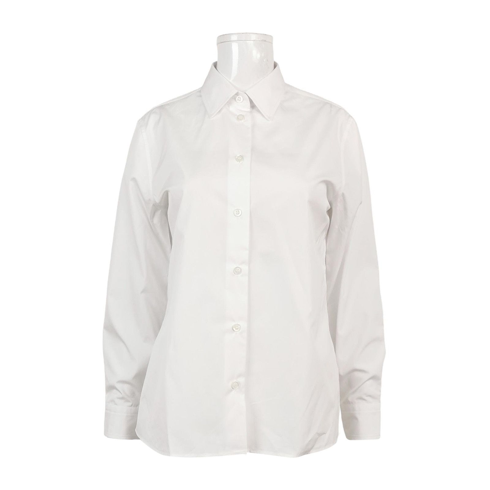 Prada Prada White Cotton Button Up Shirt Size 36 Size XS / US 0-2 / IT 36-38 - 1 Thumbnail